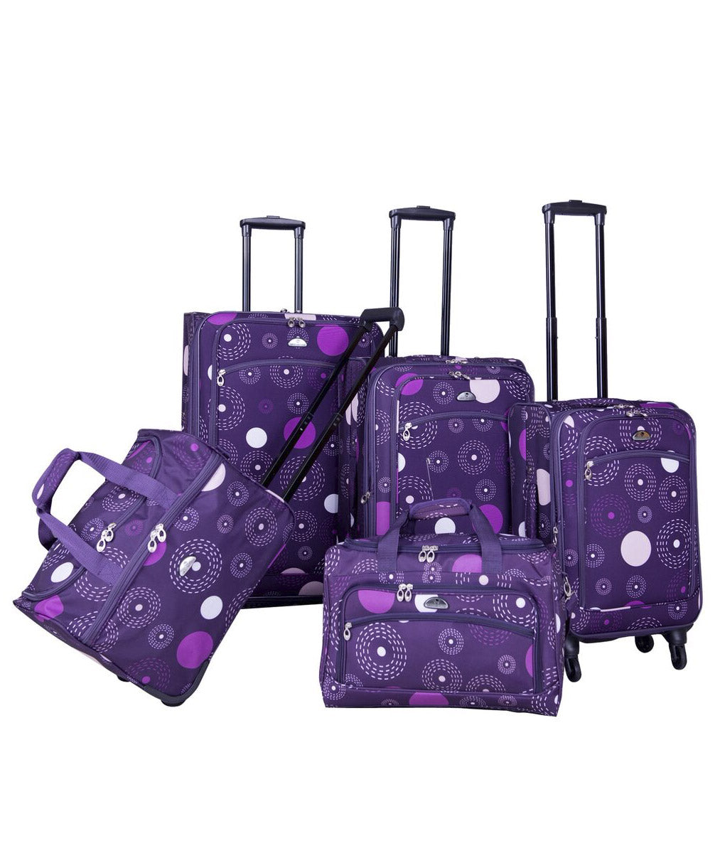  American Flyer American Flyer Fireworks 5-Piece Spinner Luggage Set - Default Title - Bonton