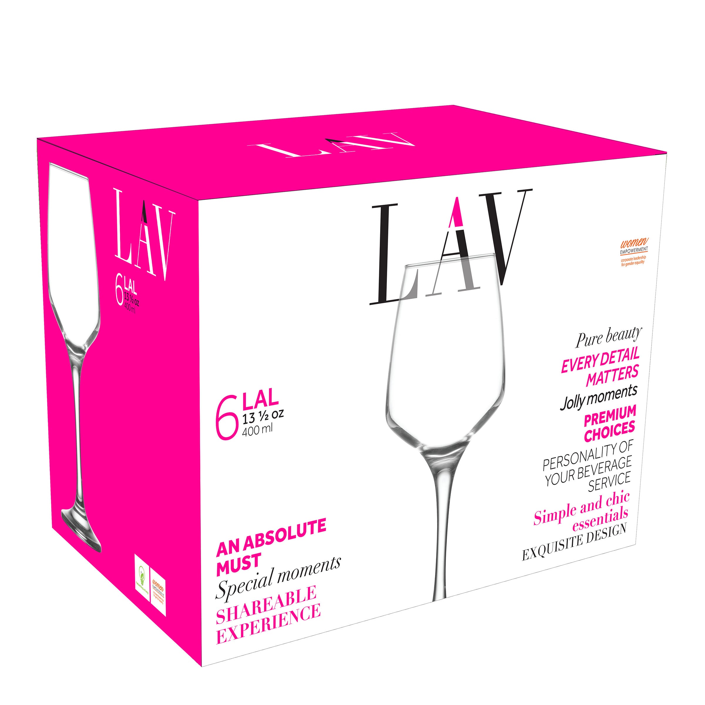  LAV Lal Red Wine Glass 6-Piece Set - Clear - Bonton