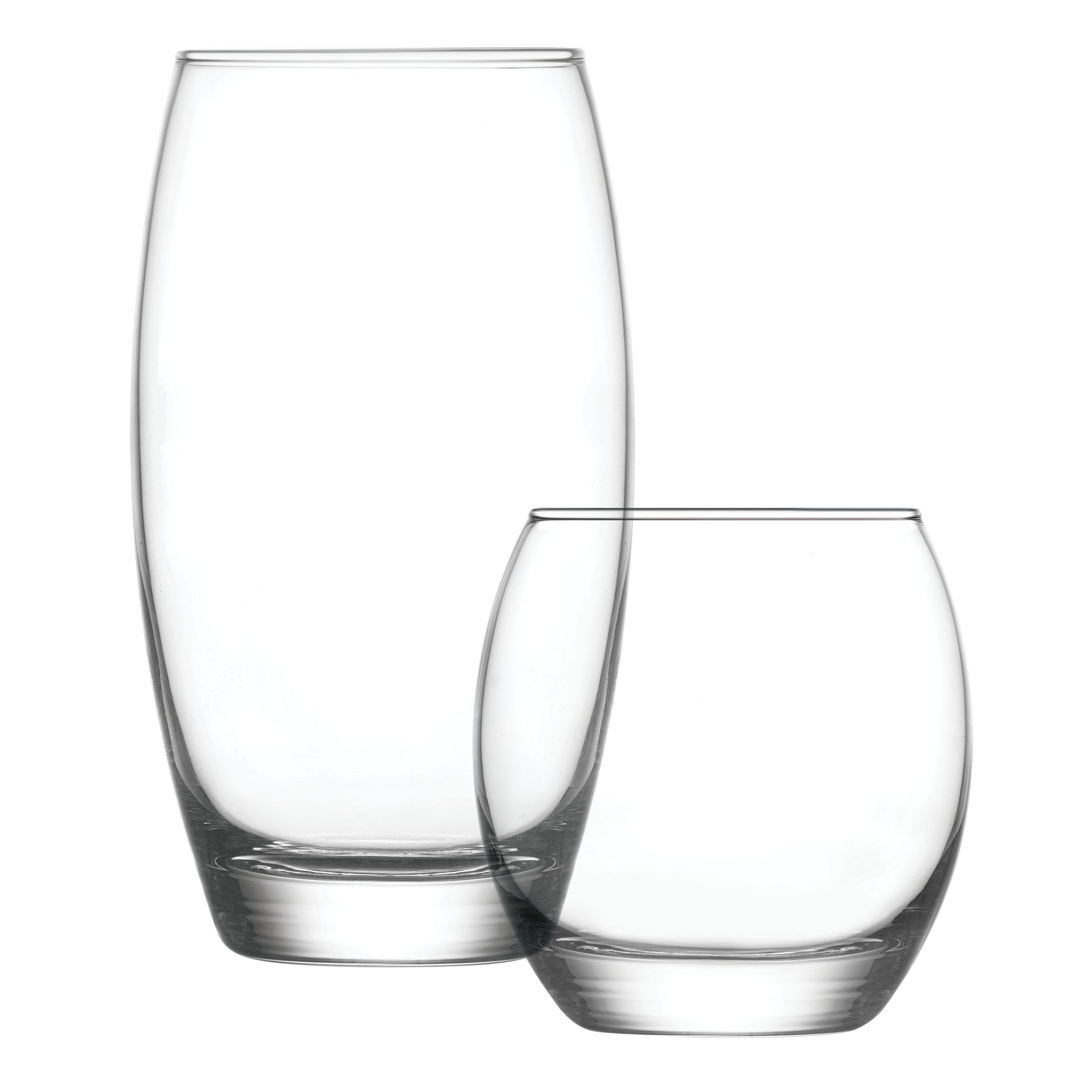  LAV Empire Highball Glasses and Tumblers 12-Piece  Set - Clear - Bonton