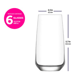 Lal Wine & Whiskey & Drinking Glasses 18-Piece Set