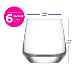 Lal Wine & Whiskey & Drinking Glasses 18-Piece Set