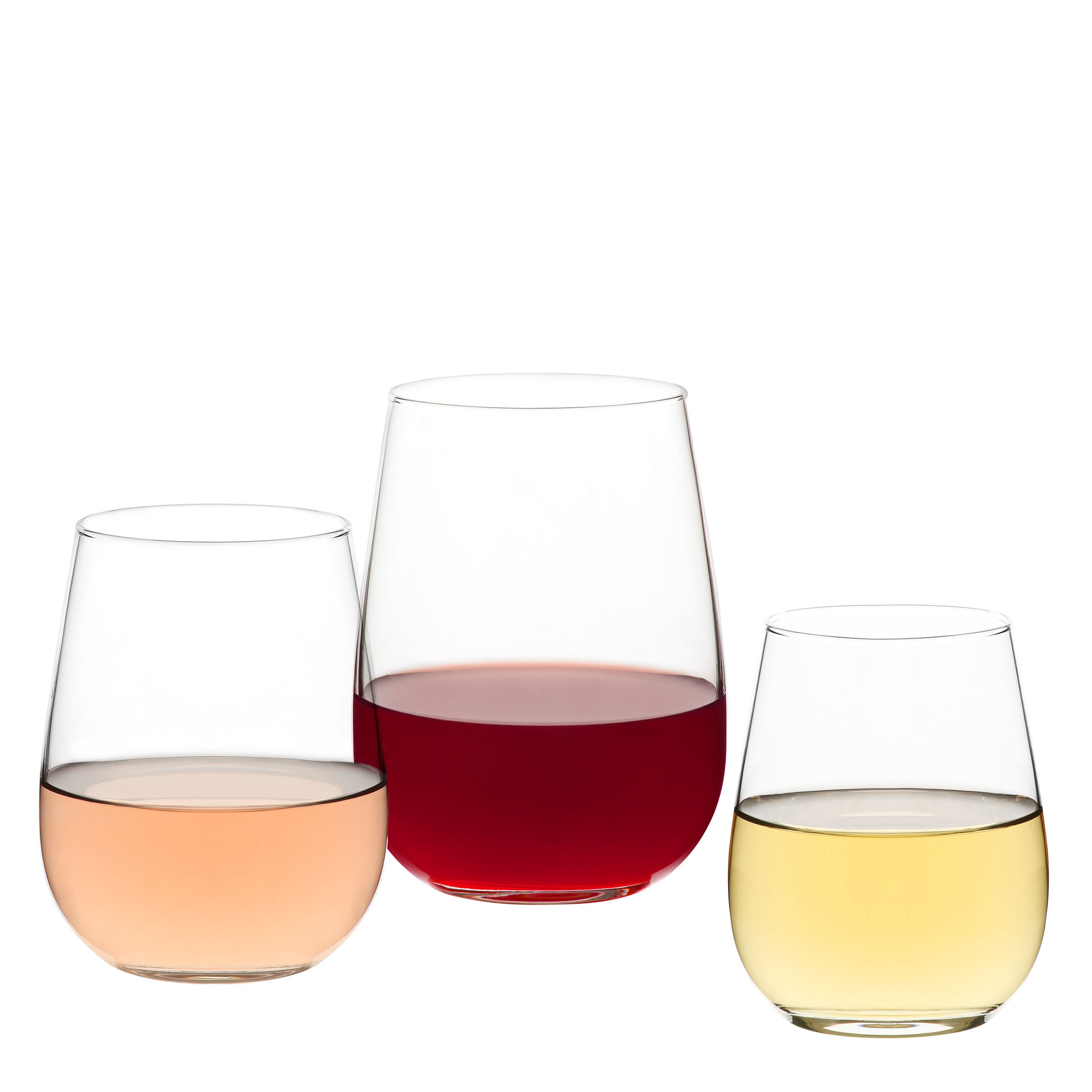  LAV Gaia Stemless Wine Glasses 12-Piece Set - Clear - Bonton