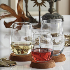 Gaia Stemless Wine Glasses 12-Piece Set