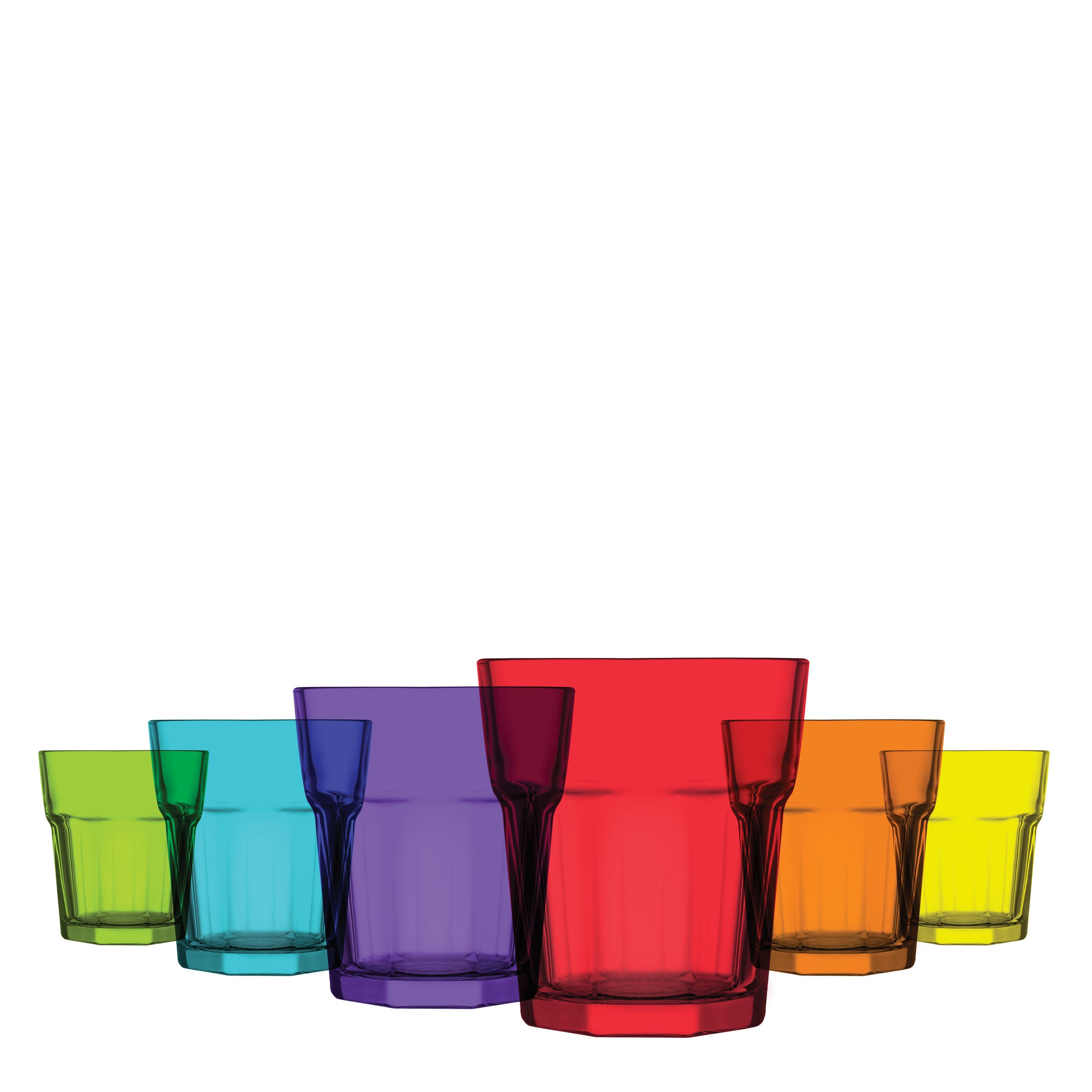  LAV Aras Multi Colored Glass Tumblers 6-Piece Set - Multi - Bonton