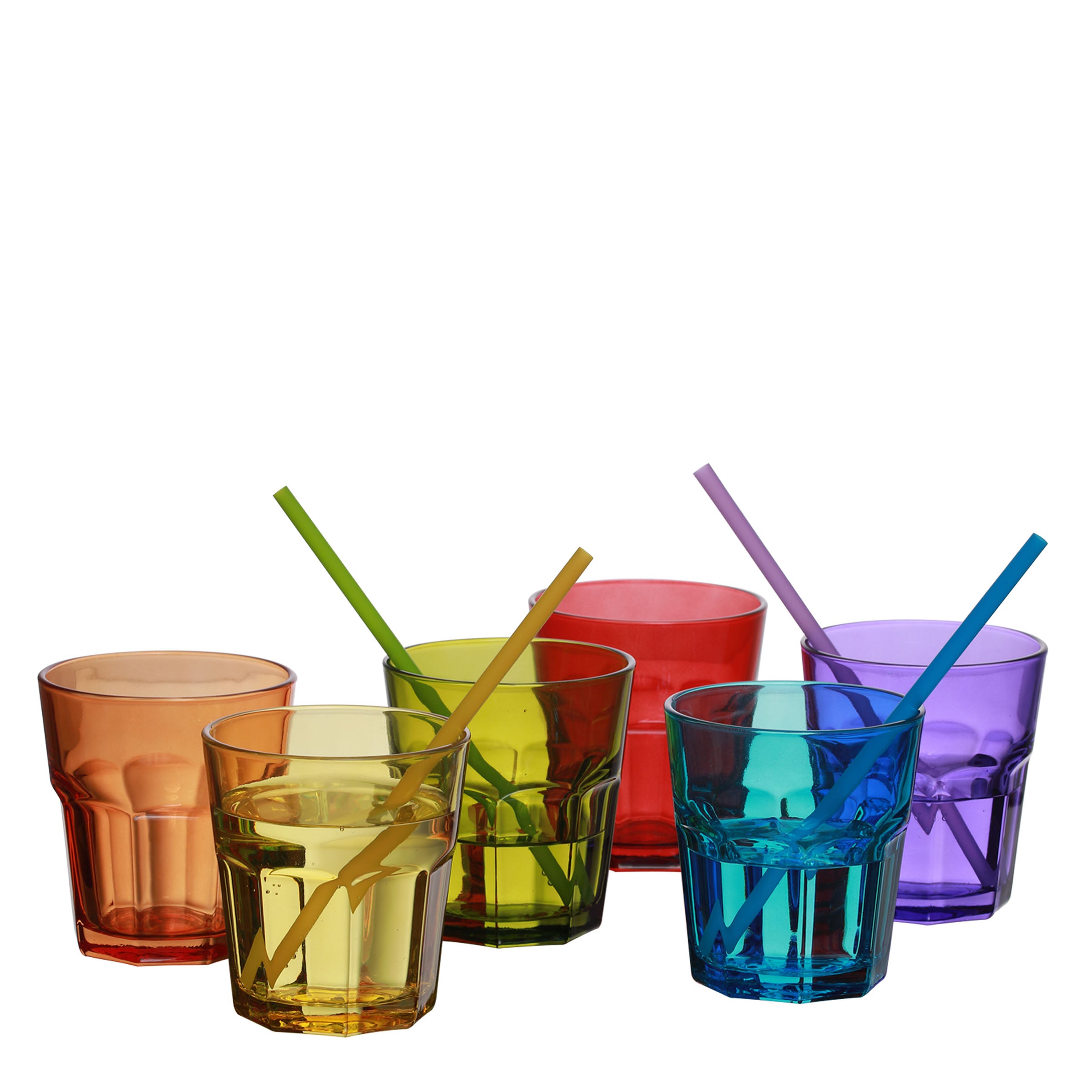  LAV Aras Multi Colored Glass Tumblers 6-Piece Set - Multi - Bonton