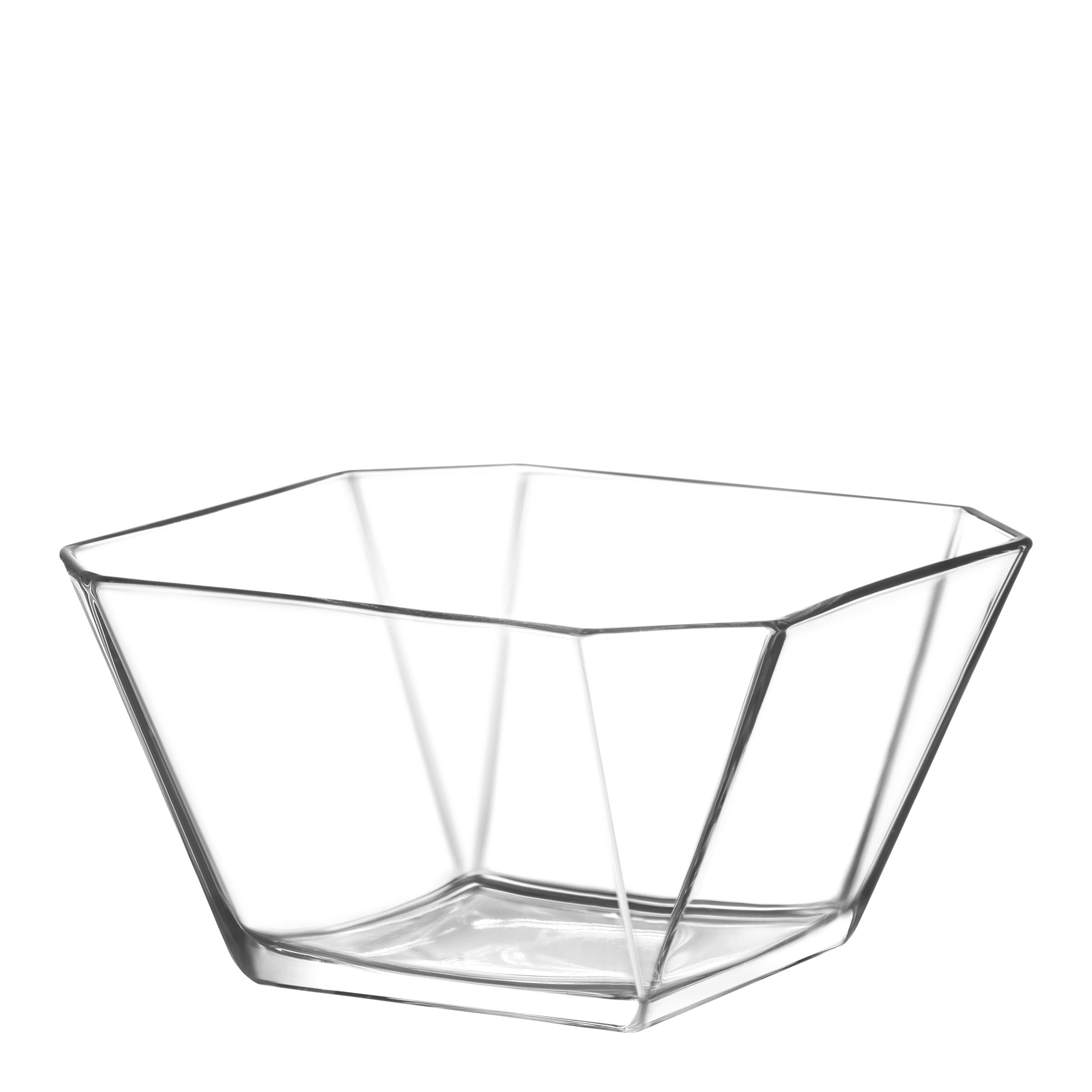  LAV Angular Karen Glass Bowl - Clear - Bonton