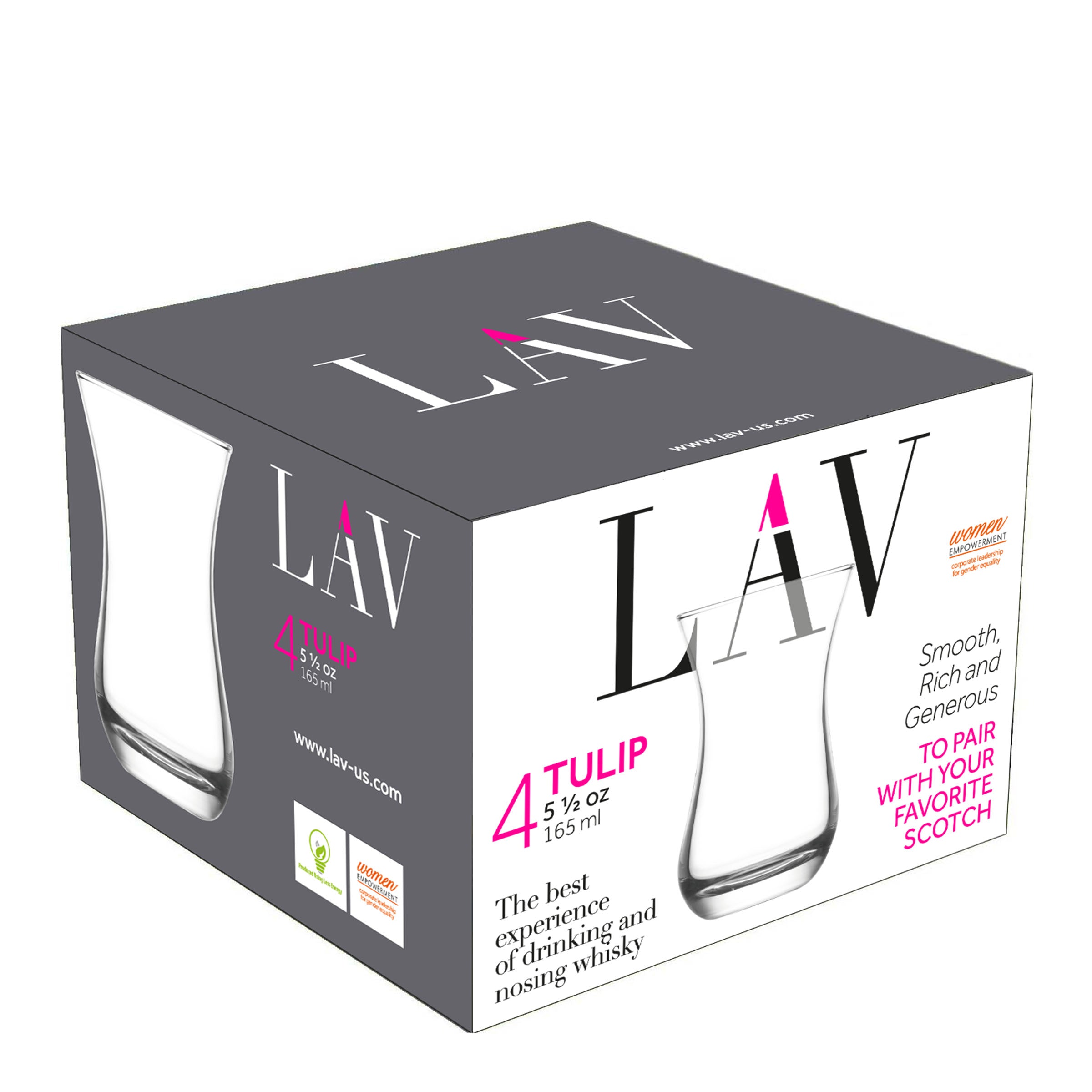  LAV Ajda Whiskey Shot & Turkish Tea Glasses 4-Piece Set - Clear - Bonton