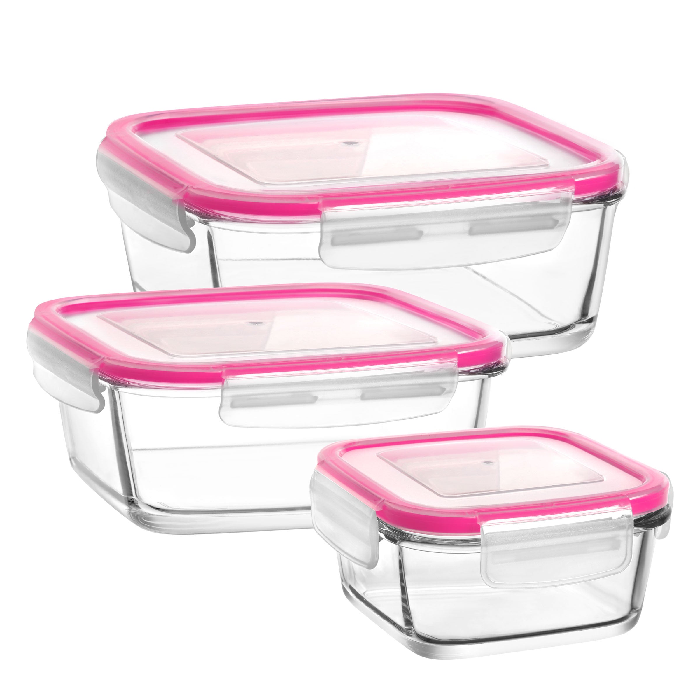  LAV Fresco Glass Food Storage Container 6 Piece Set - Clear - Bonton