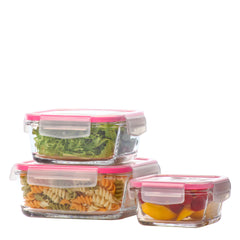 Fresco Glass Food Storage Container 6 Piece Set