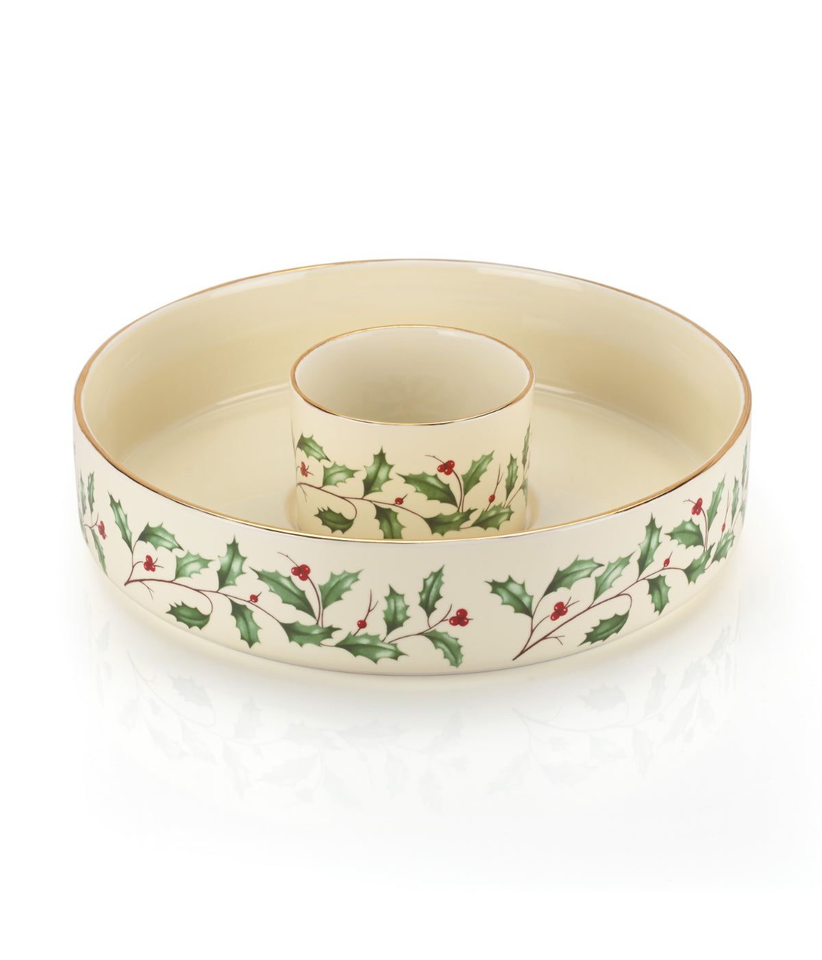  Lenox Holiday Chip And Dip - Ivory - Bonton