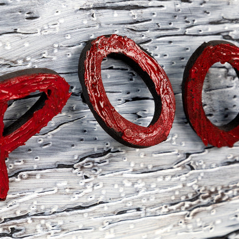 20.5" Red and Gray Animated 'Spooky' Halloween Sign
