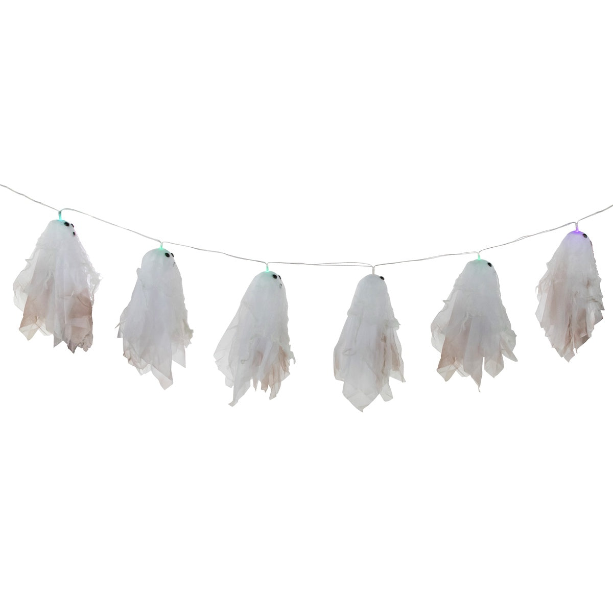 Northlight Color Changing Hanging Ghost Halloween Lights- Multi - 3.25' Clear Wire - 6ct - Default Title - Bonton