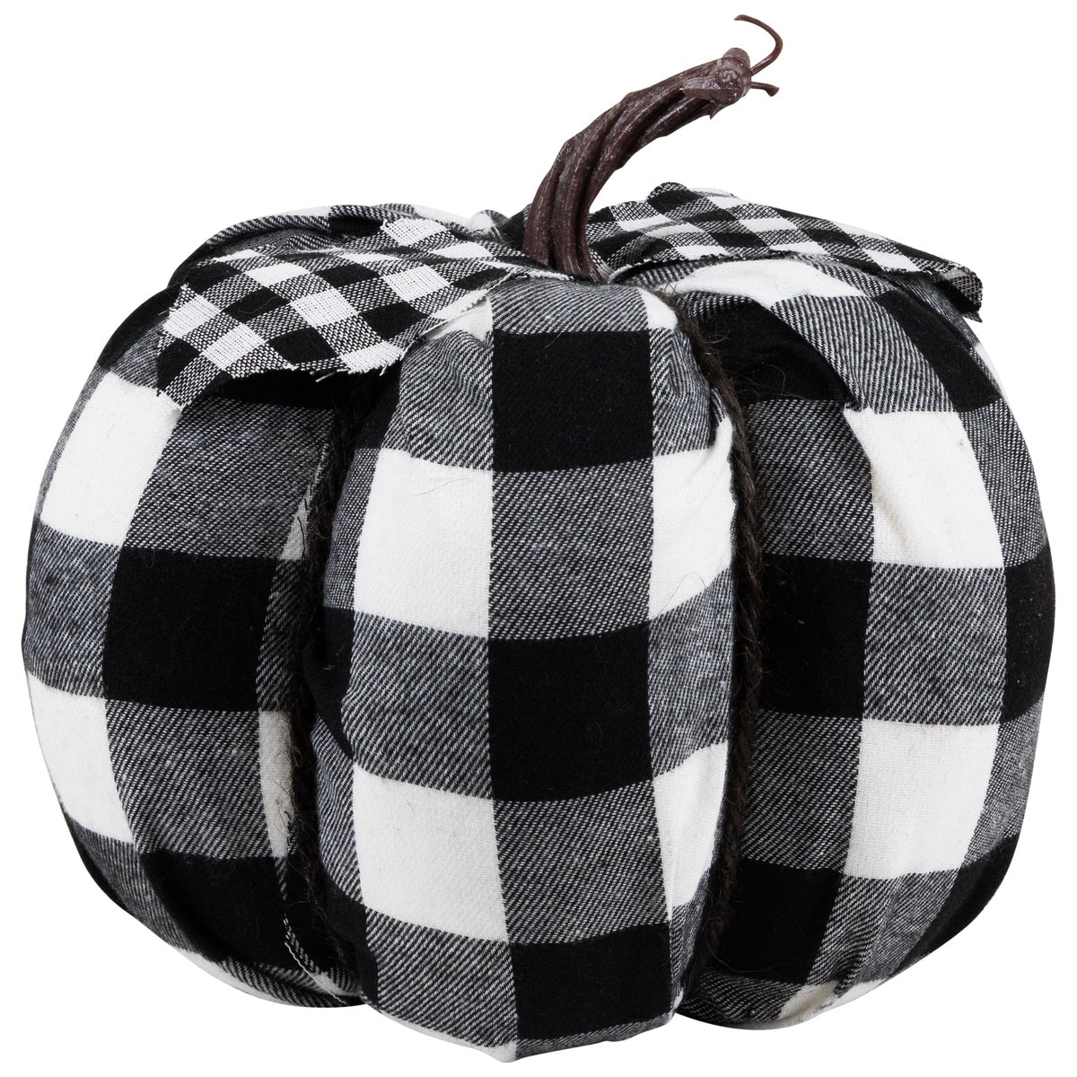  Northlight Buffalo Plaid Fall Harvest Pumpkin - 7