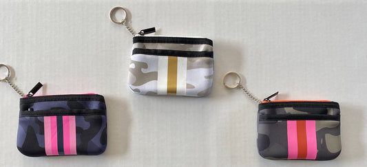 The Lexie Keychain Wallet Navy Camo