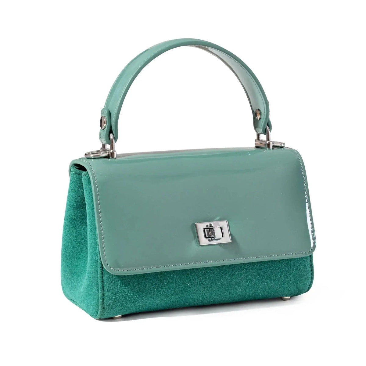  Jurgi Lili Bag - Black Patent & Suede - Black - Bonton