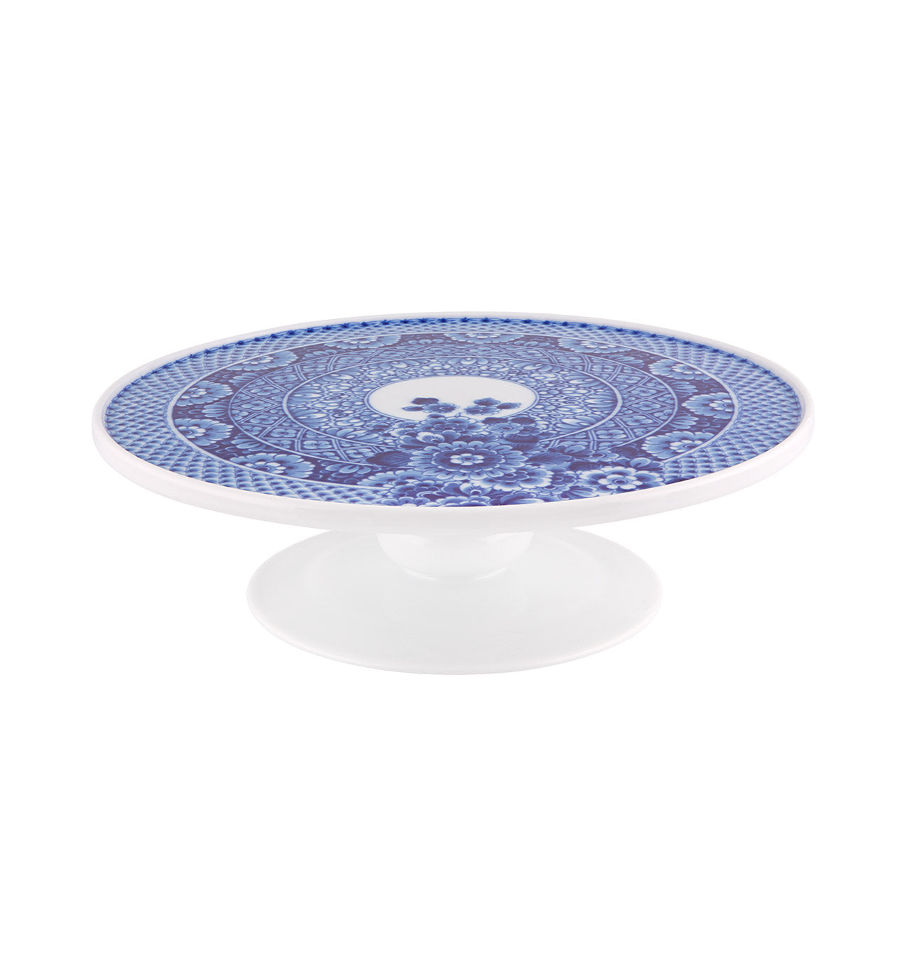  Vista Alegre Blue Ming Cake Stand - Blue/White - Bonton