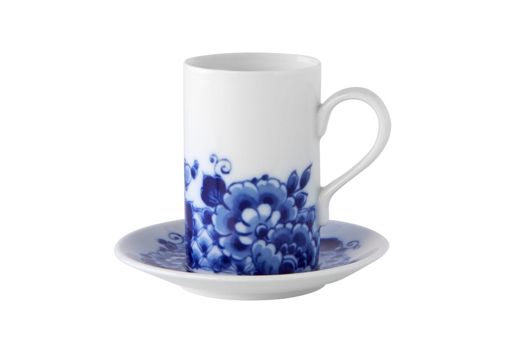  Vista Alegre Blue Ming Coffee Cups & Saucers Set of 4 - Blue/White - Bonton