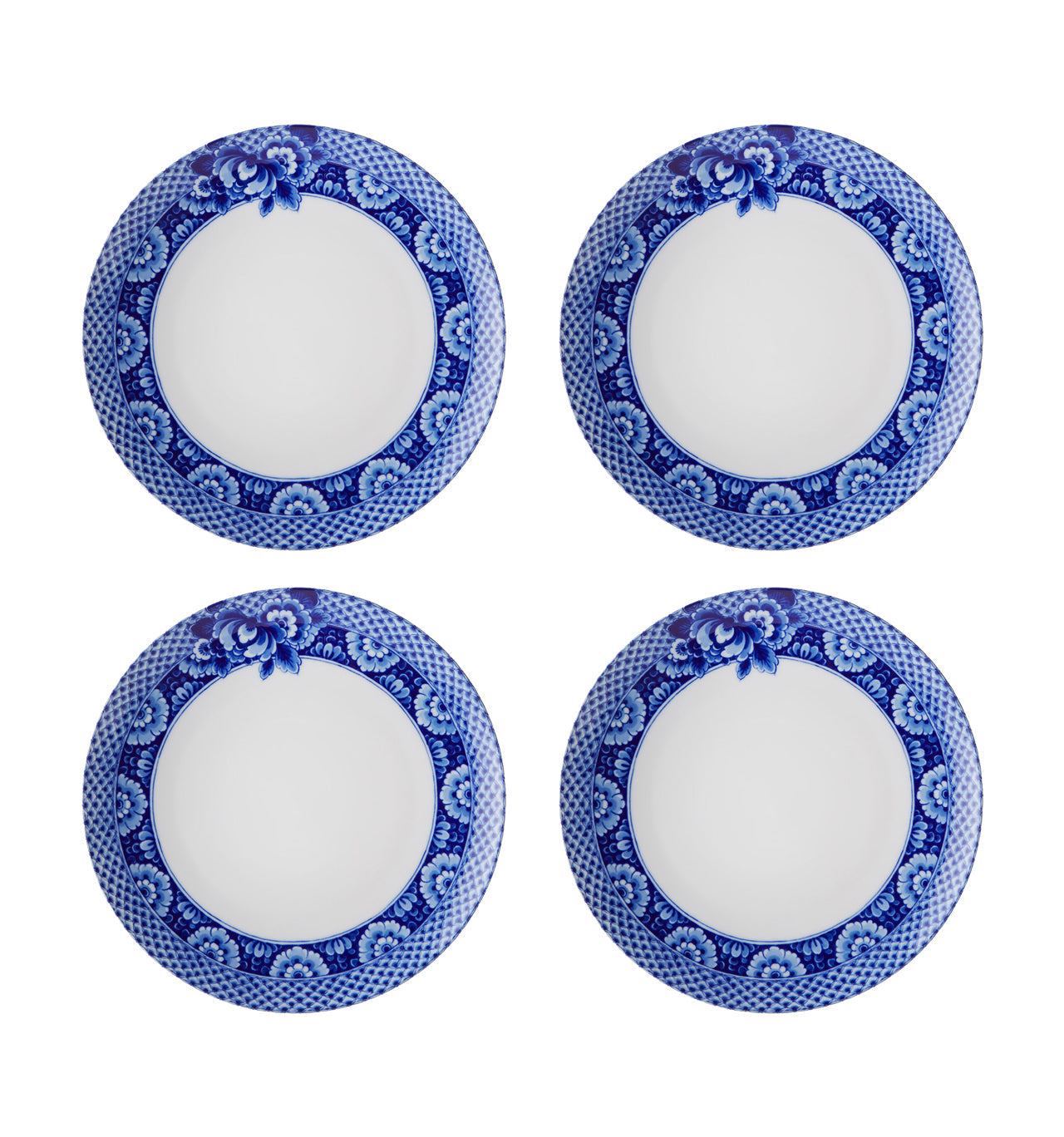  Vista Alegre Blue Ming Dinner Plates Set of 4 - Blue/White - Bonton