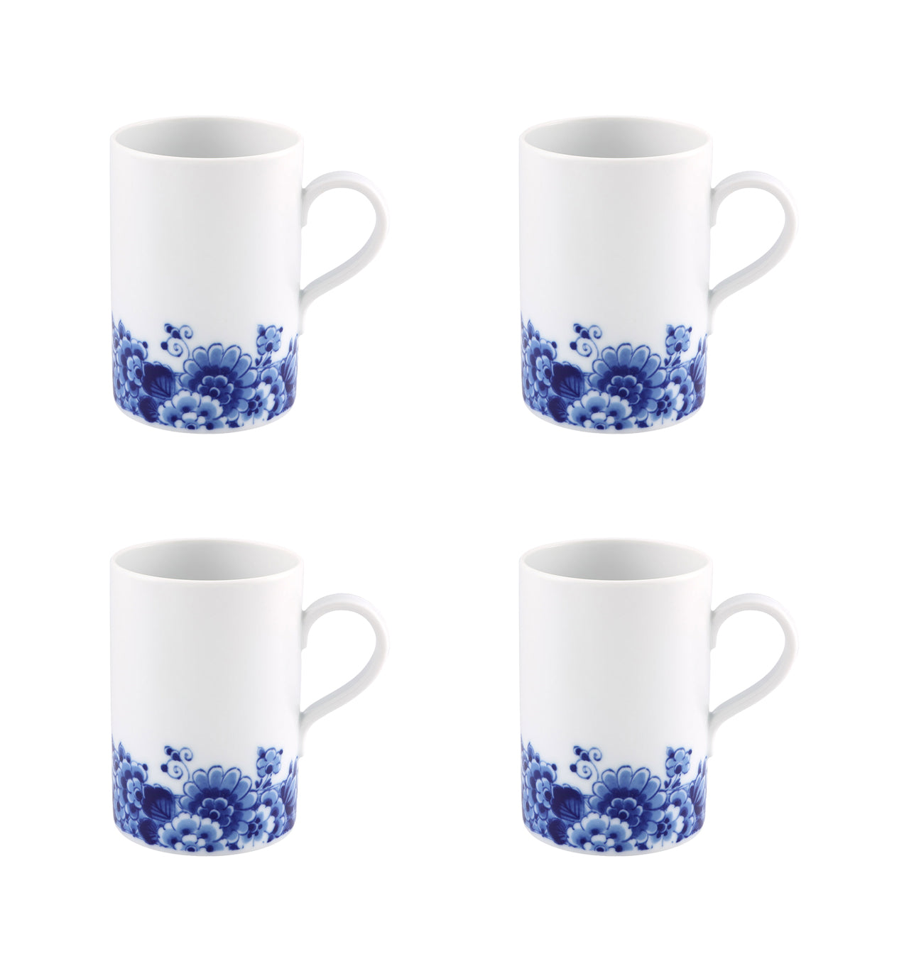  Vista Alegre Blue Ming Mugs Set of 4 - Blue/White - Bonton