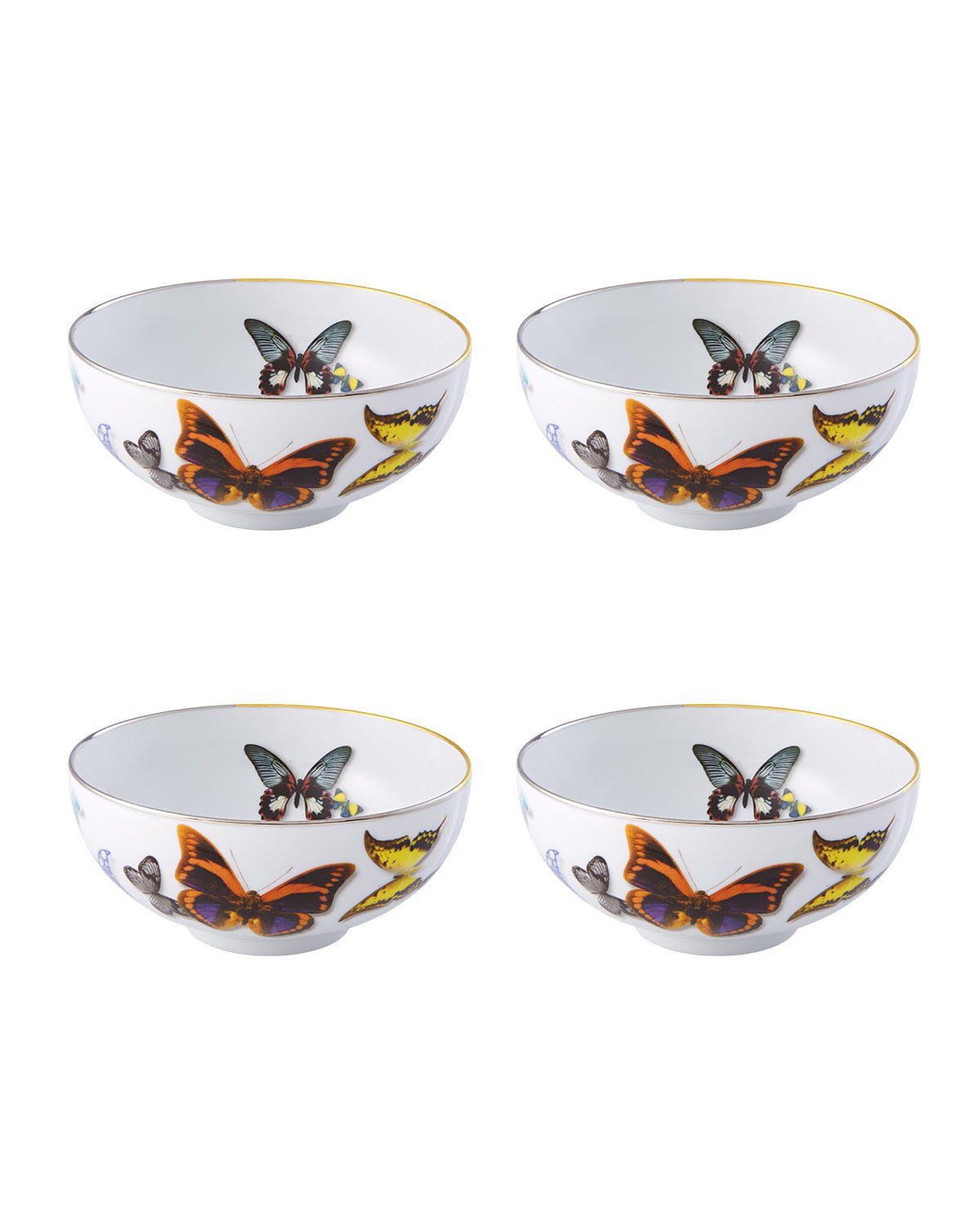  Christian Lacroix by Vista Alegre Butterfly Parade Soup Bowls Set of 4 - Multi - Bonton