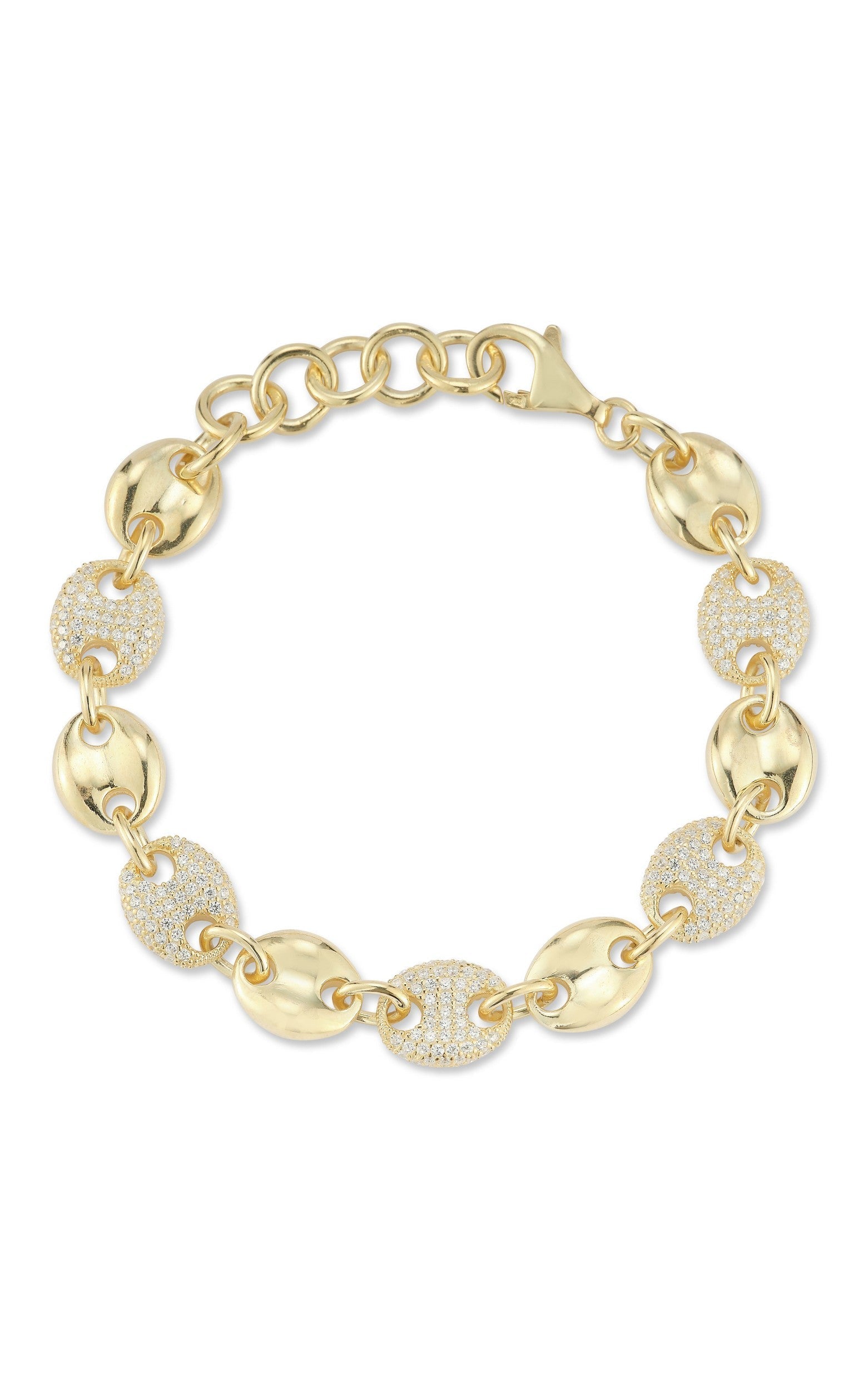  Relativity Puffed Mariner Link Bracelet - Gold - Bonton