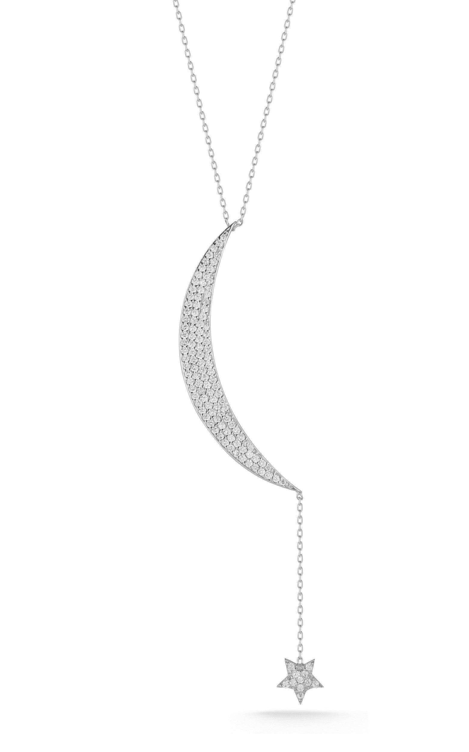  Relativity Moon Necklace - Silver - Bonton