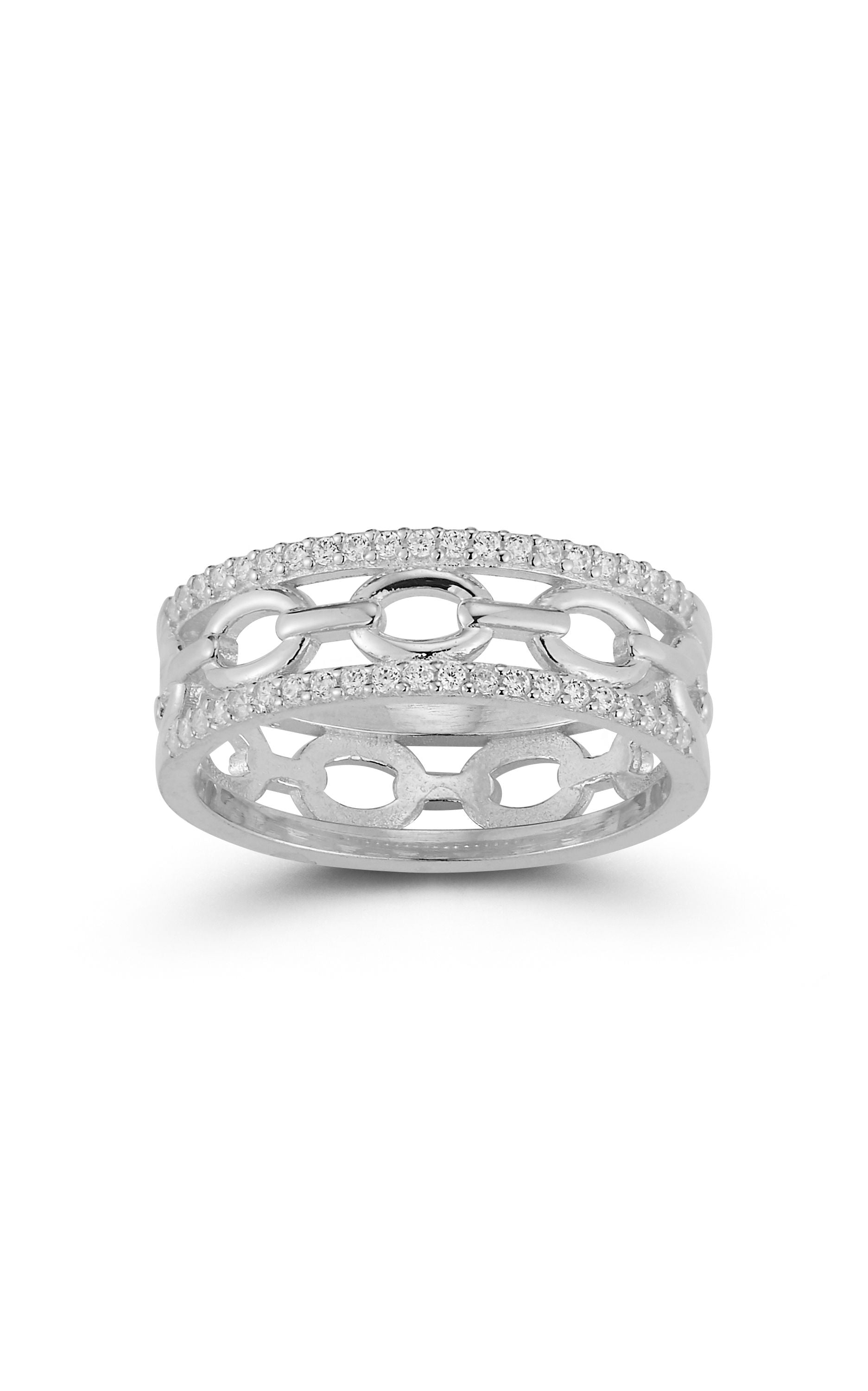  Relativity Chain Ring 2 - Silver - Bonton