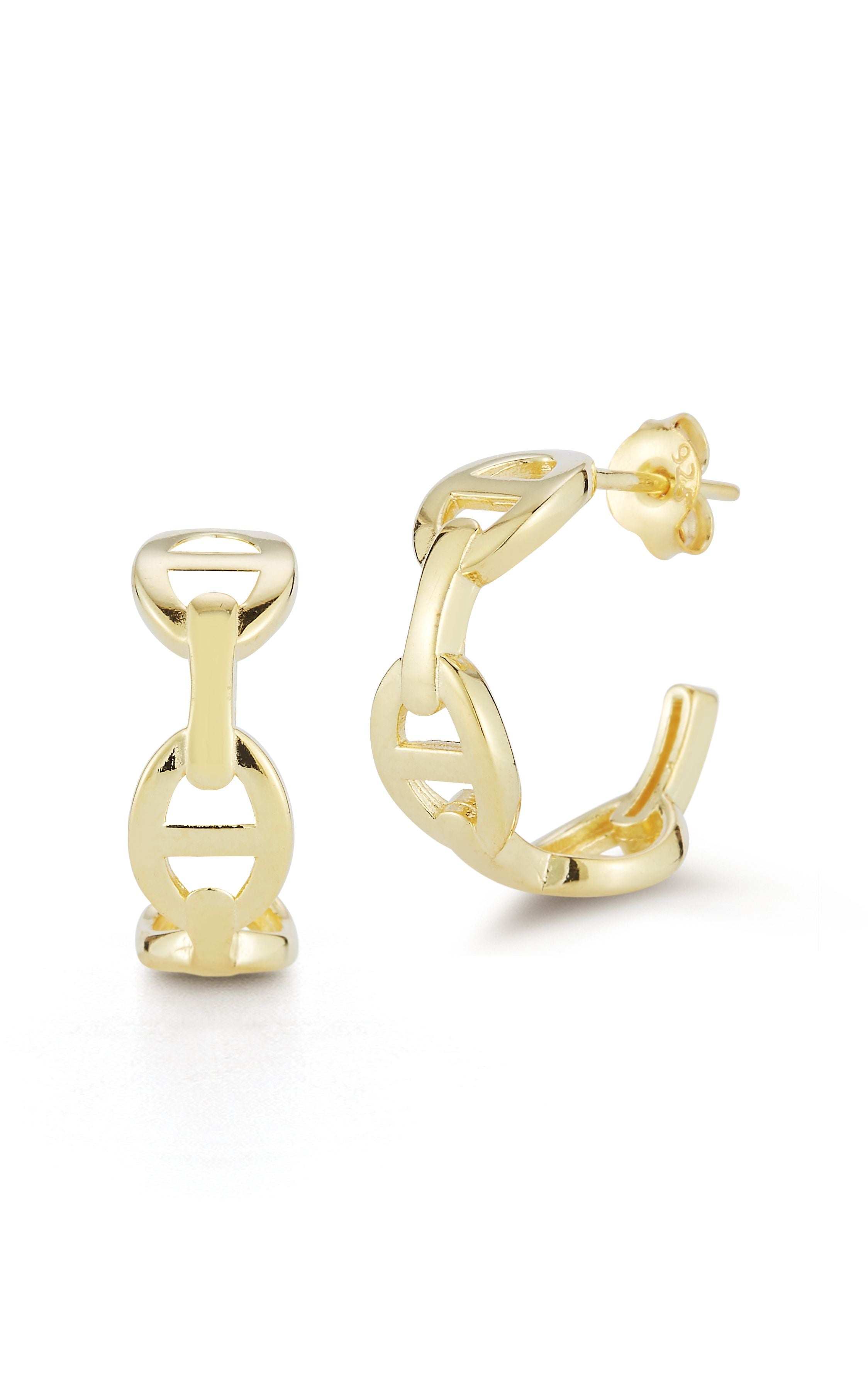  Relativity Mariner Link Chain Hoop Earrings 2 - Gold - Bonton