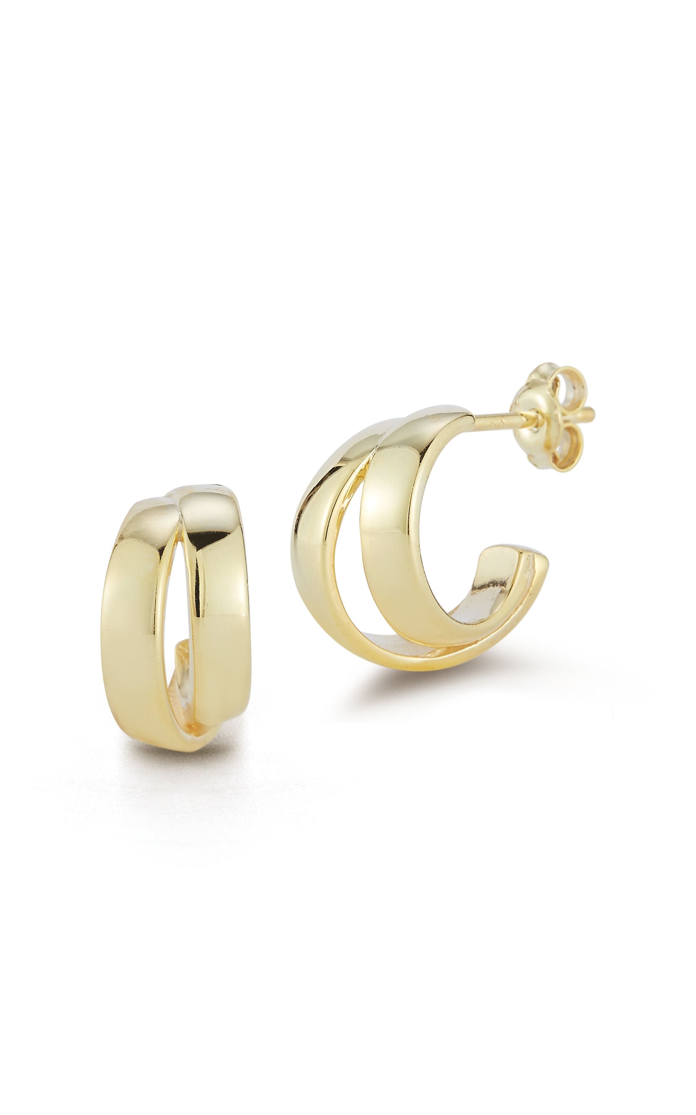  Relativity Double Hoop Earrings - Gold - Bonton