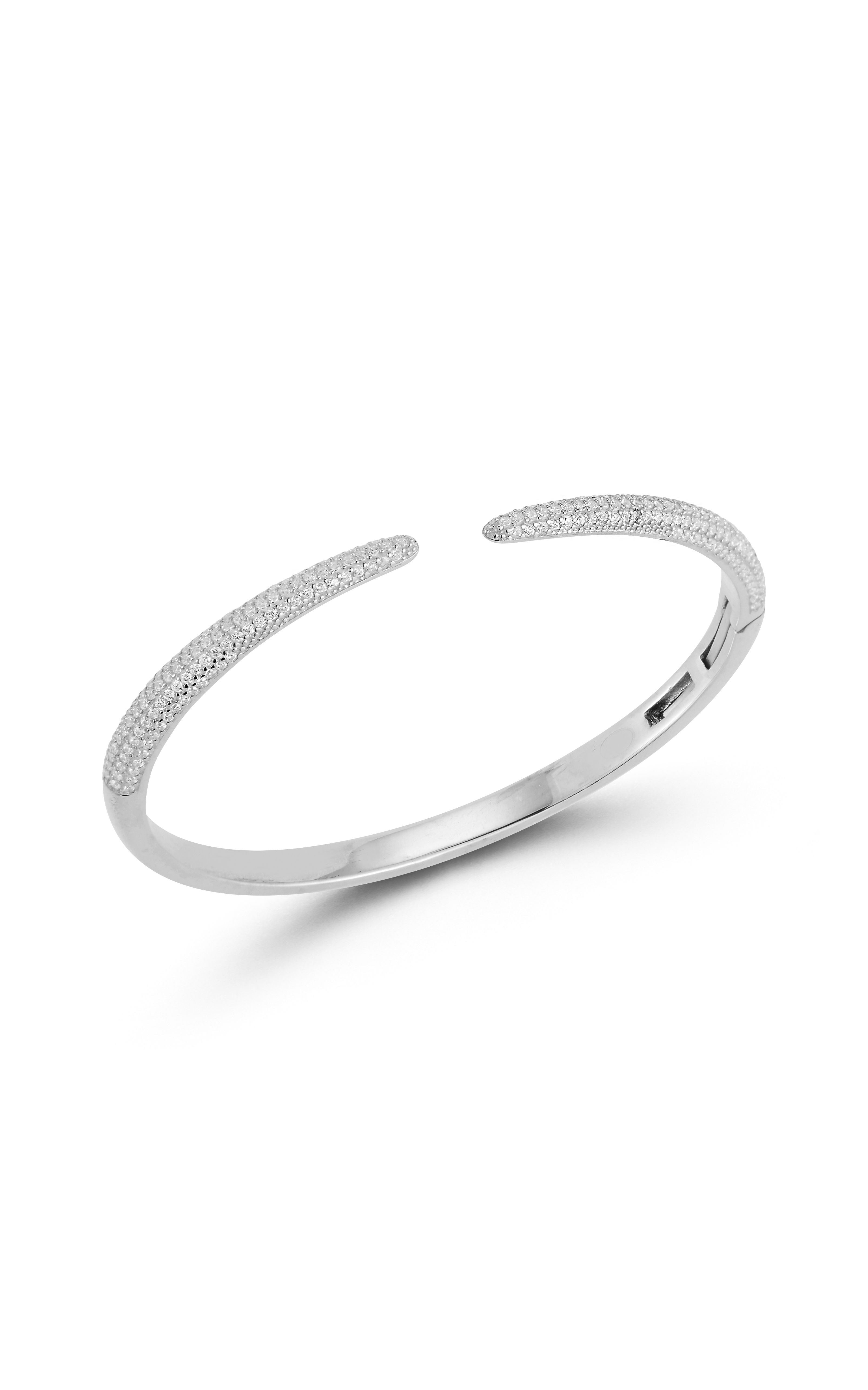  Relativity Claw Bangle With Hinge - Silver - Bonton