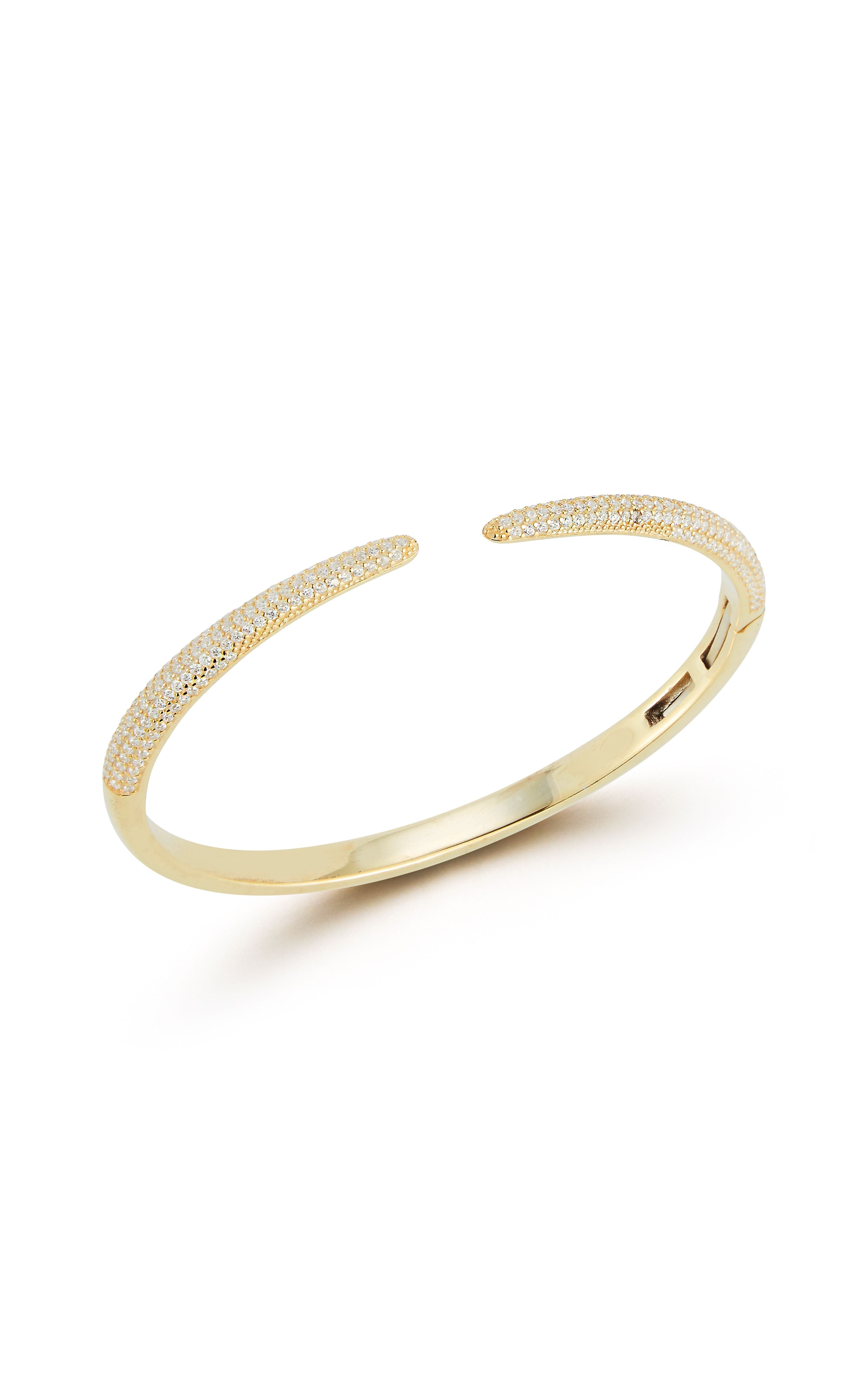  Relativity Claw Bangle With Hinge - Gold - Bonton