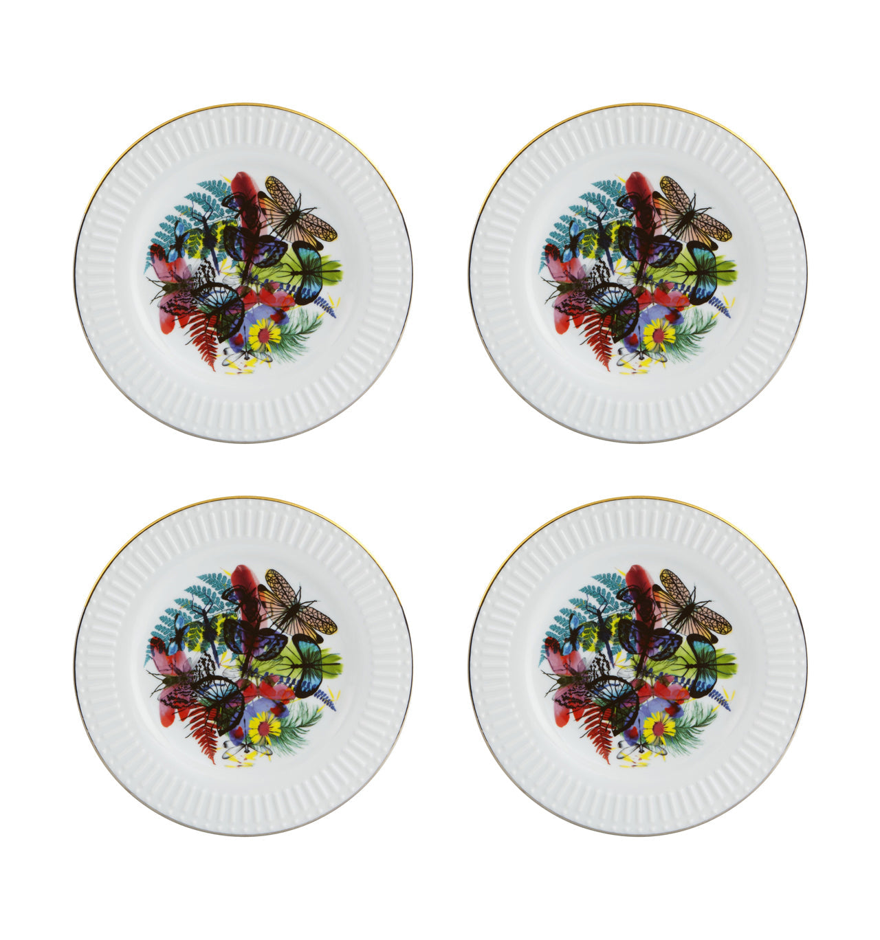  Christian Lacroix by Vista Alegre Caribe Dessert Plates Set of 4 - Multi - Bonton