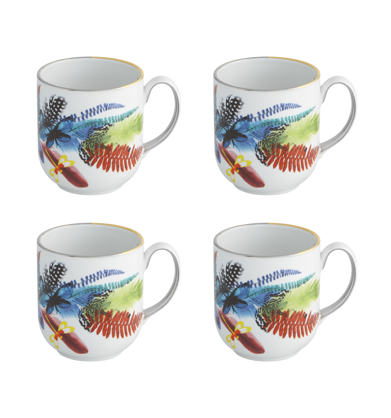  Christian Lacroix by Vista Alegre Caribe Mugs Set of 4 - Multi - Bonton