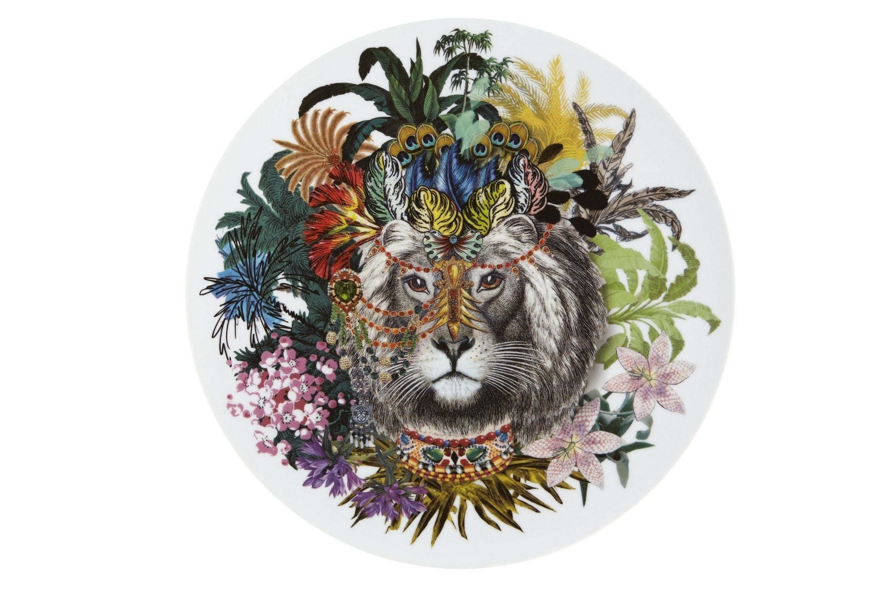  Christian Lacroix by Vista Alegre Love Who You Want Charger Plate Jungle King - Multi - Bonton