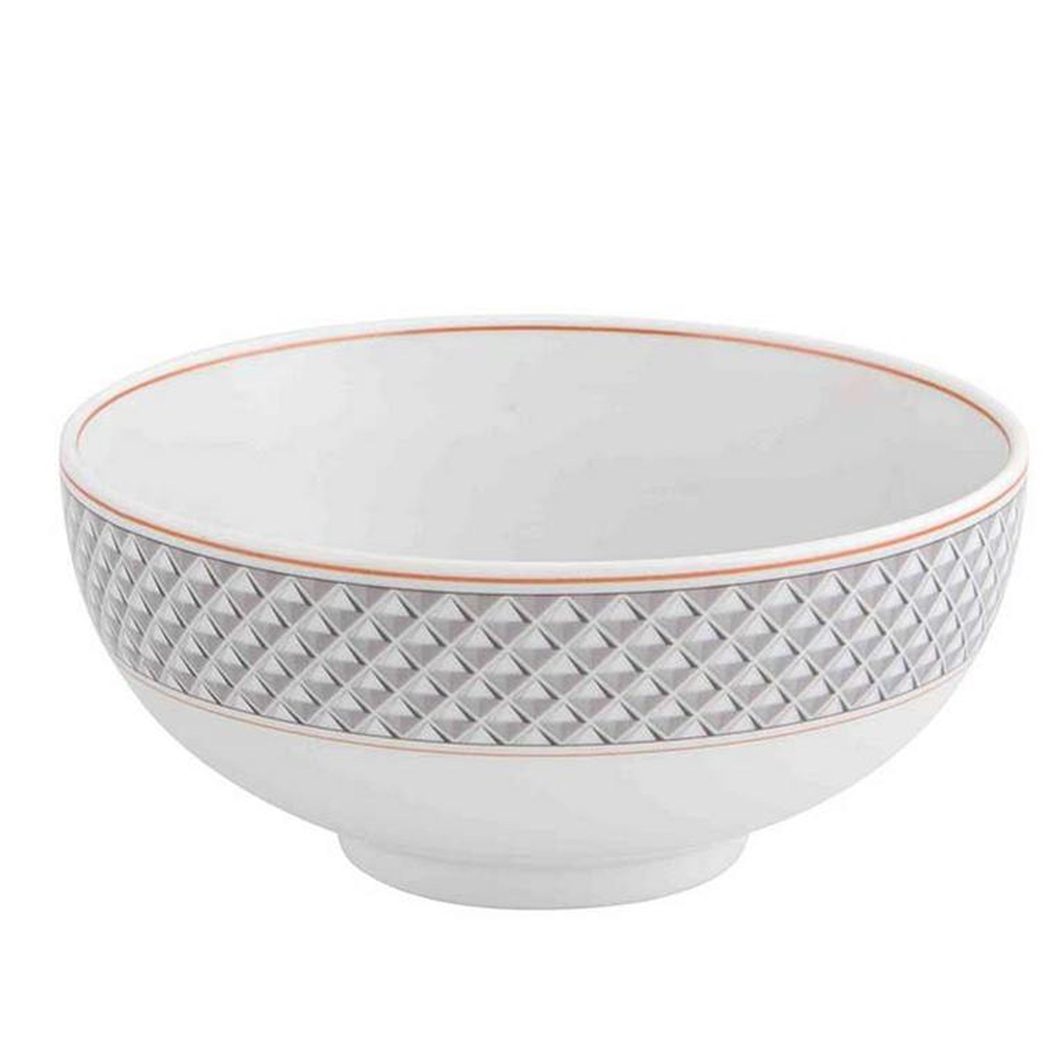  Vista Alegre Maya Soup Bowls Set of 4 - Grey/White - Bonton