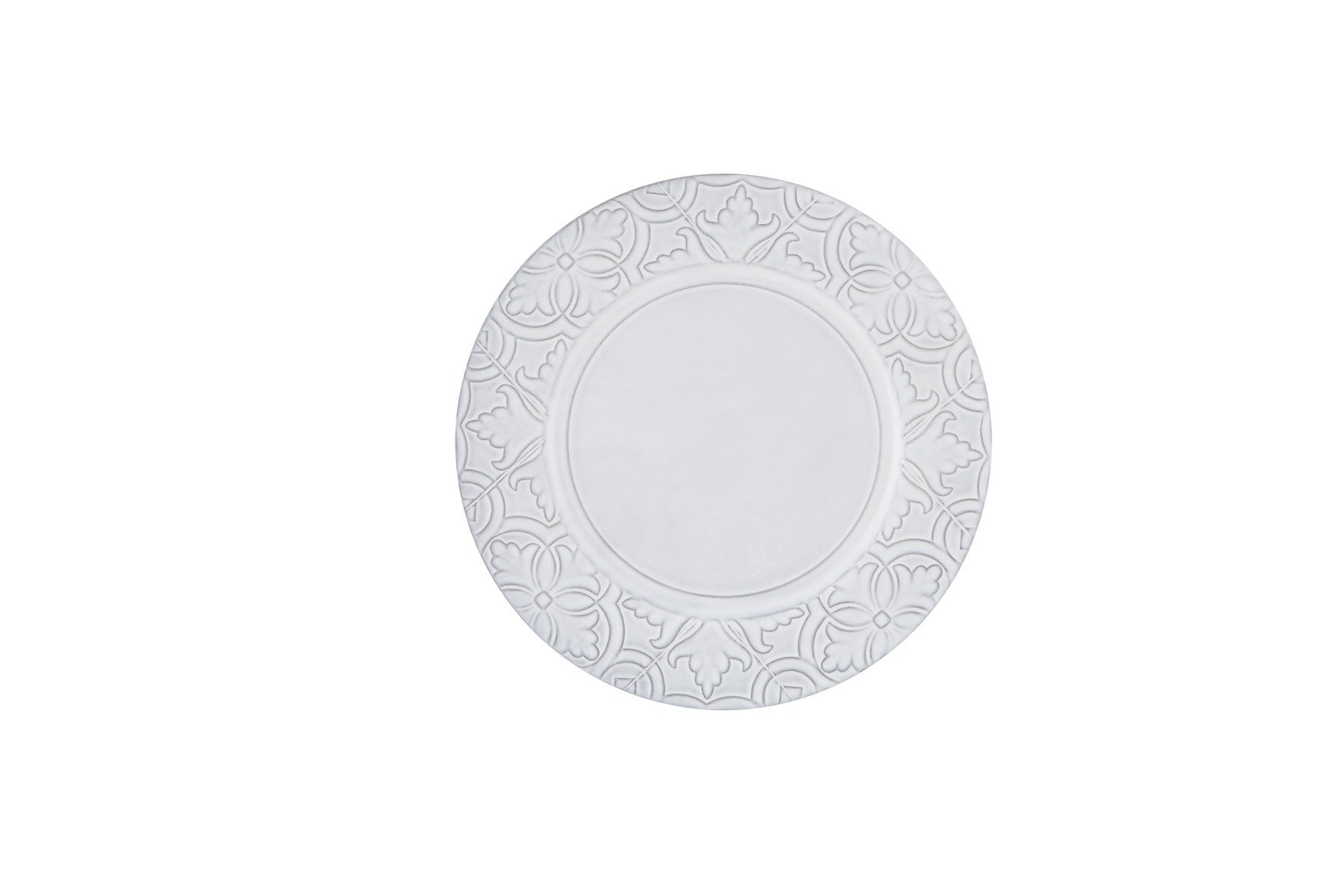  Bordallo Pinheiro Rua Nova Dinner Plates Set of 4 - Antique White - Bonton