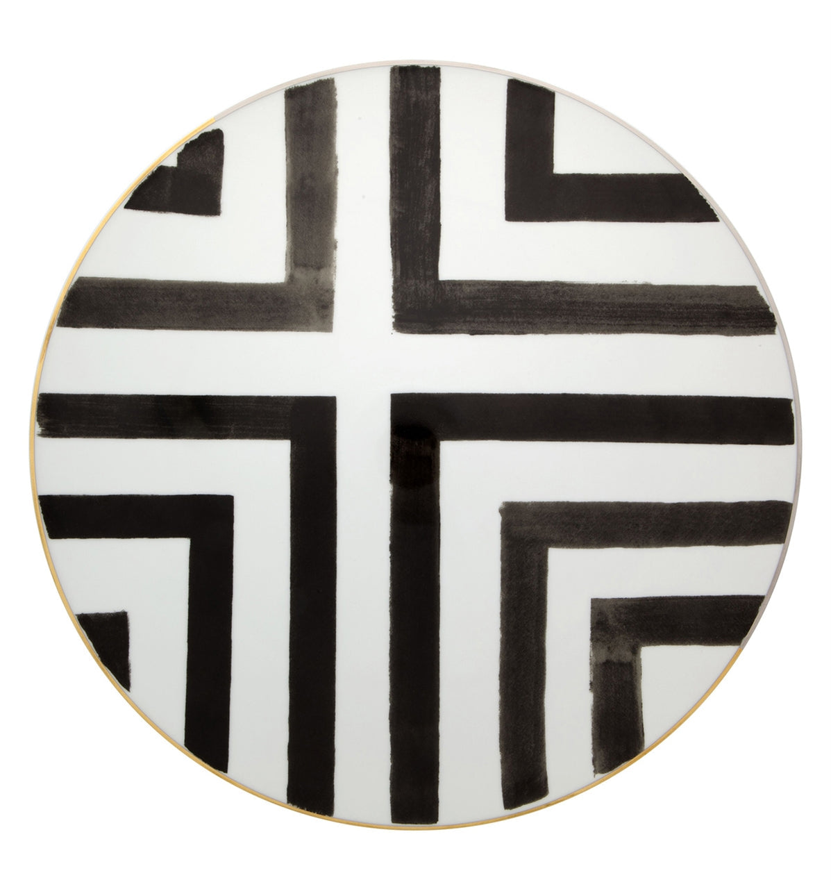  Christian Lacroix by Vista Alegre Sol Y Sombra Charger Plates Set of 4 - Black/White - Bonton