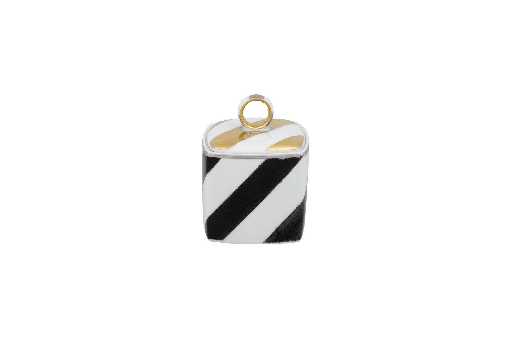  Christian Lacroix by Vista Alegre Sol Y Sombra Sugar Bowl - Black/White - Bonton