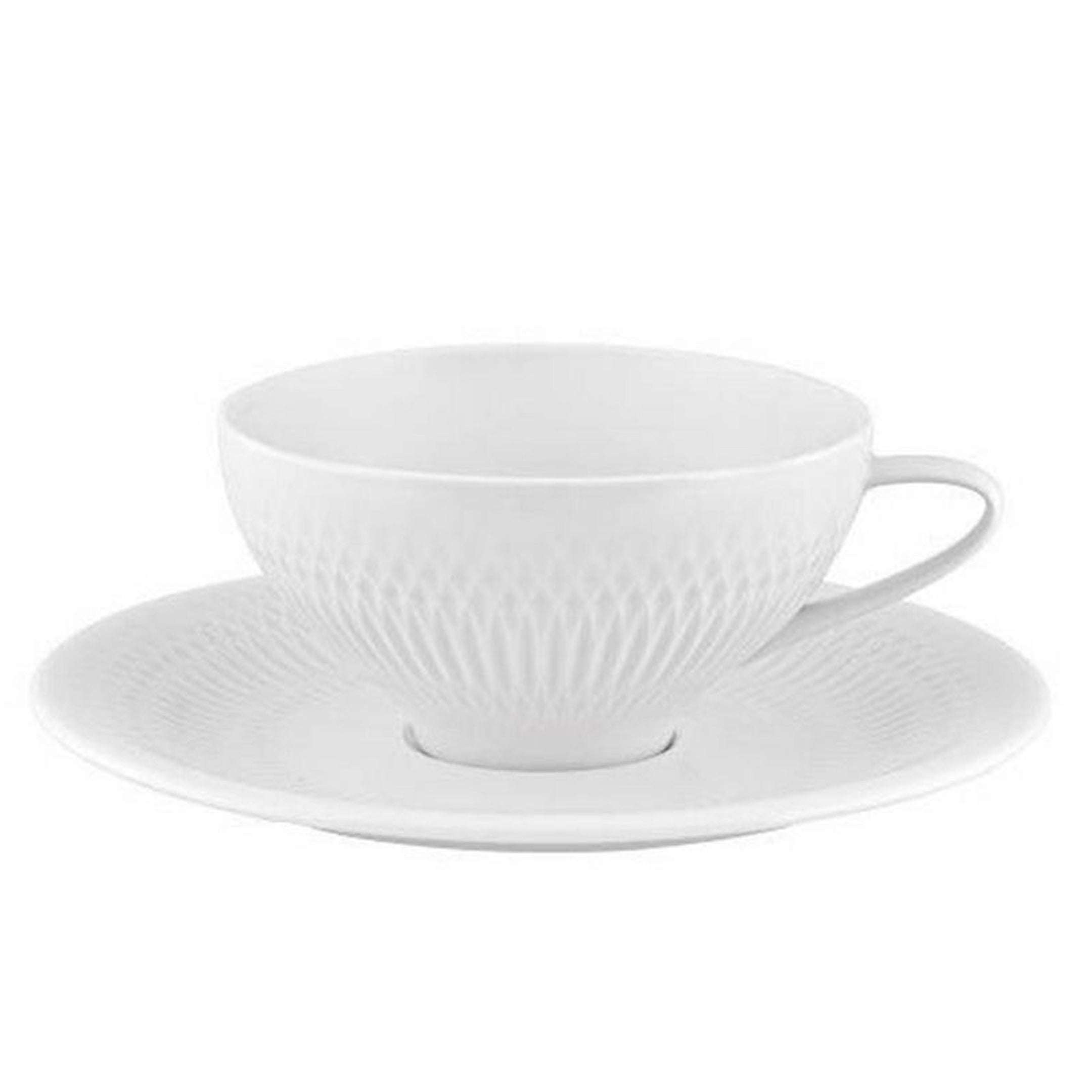  Vista Alegre Utopia Tea Cups & Saucers Set of 2 - White - Bonton