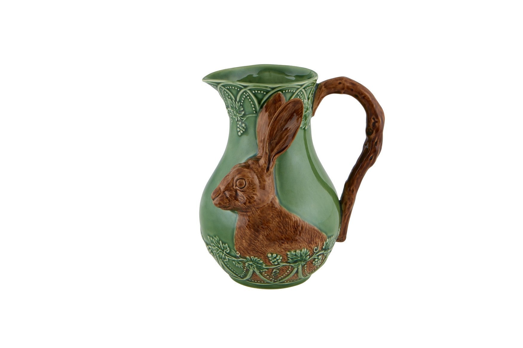  Bordallo Pinheiro Woods Hare Pitcher - Green - Bonton