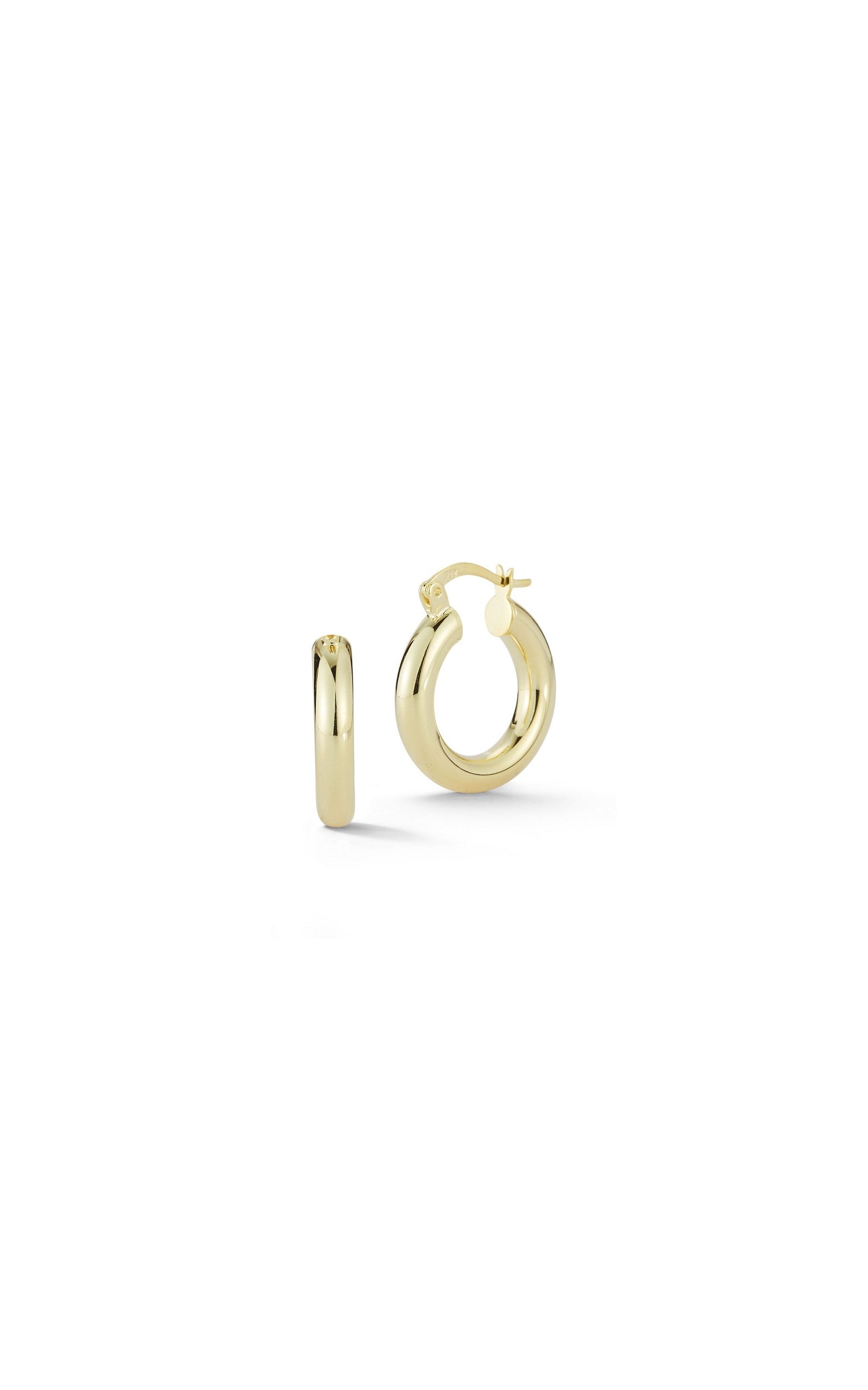  Relativity Small Tube Hoop Earrings - Gold - Bonton