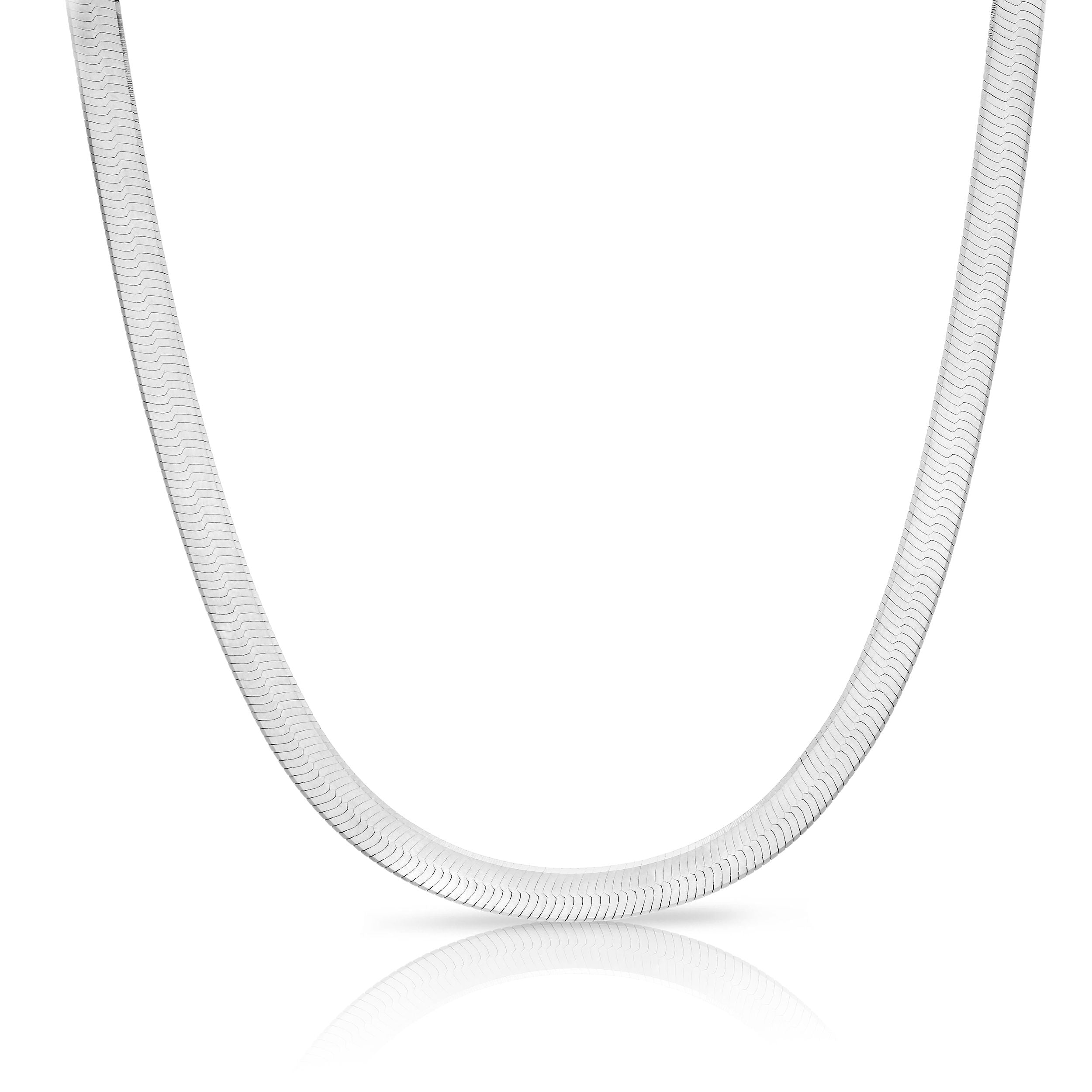  Relativity Herringbone Chain Necklace - Silver - Bonton