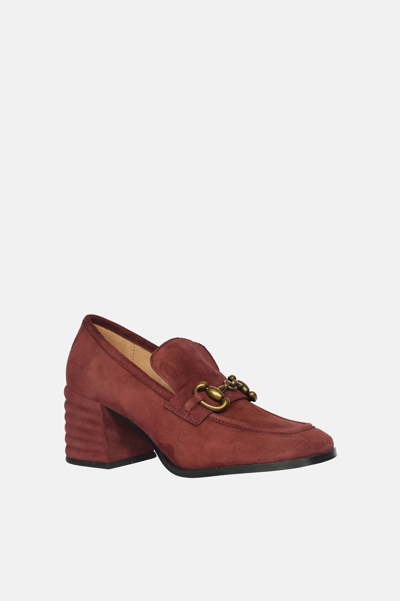  Saint G Vera Suede - Heel Loafers - Burgundy - Bonton