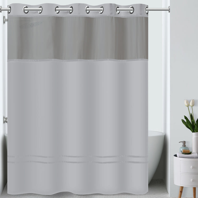 Escape Shower Curtain Silver Grey