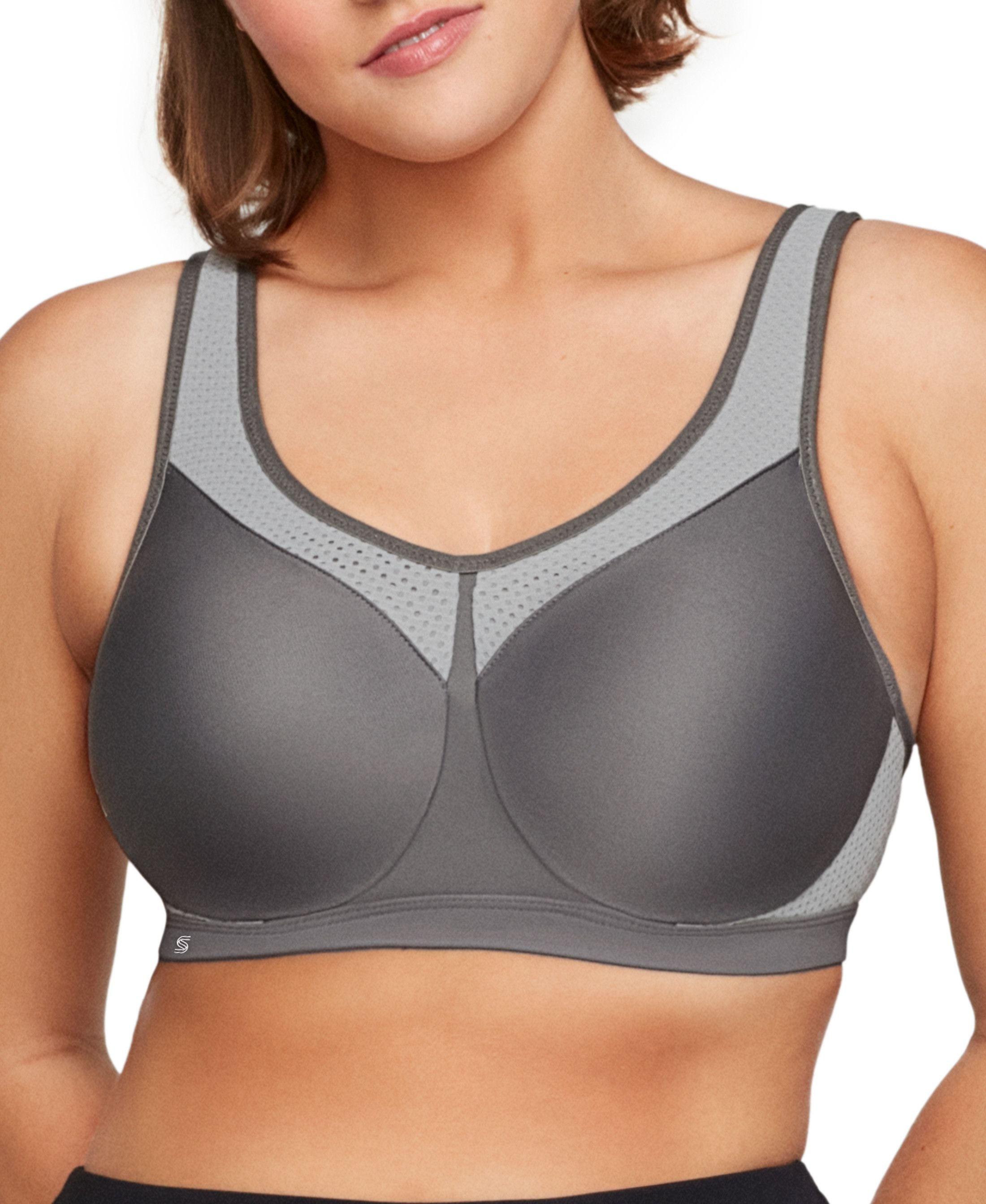  Glamorise High Impact Seamless Sport Bra - Gray - Bonton