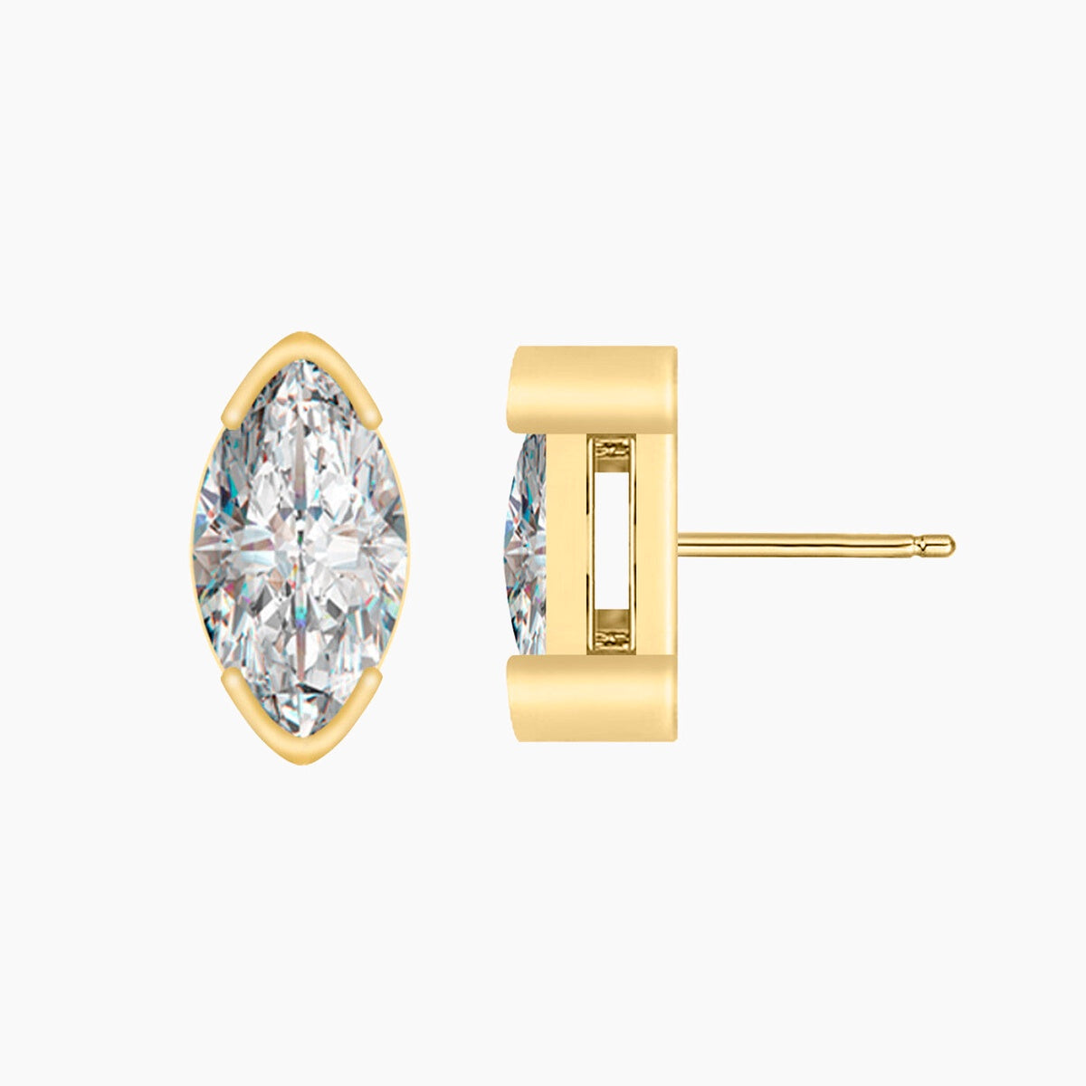  Rachel Glauber Stunning Small and Dainty Stud Earring - Squre - Bonton