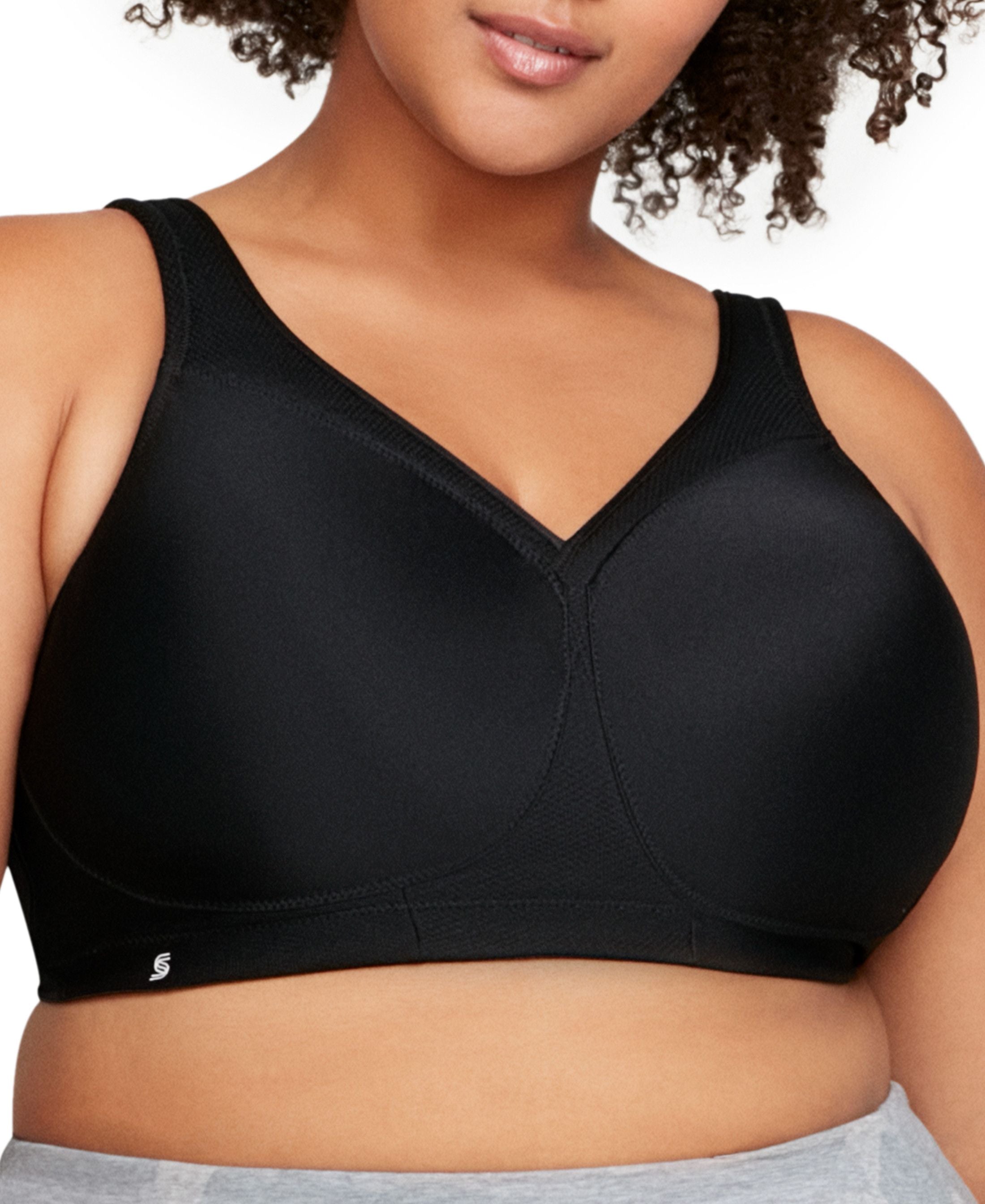  Glamorise MagicLift Seamless Sports Bra - Black - Bonton