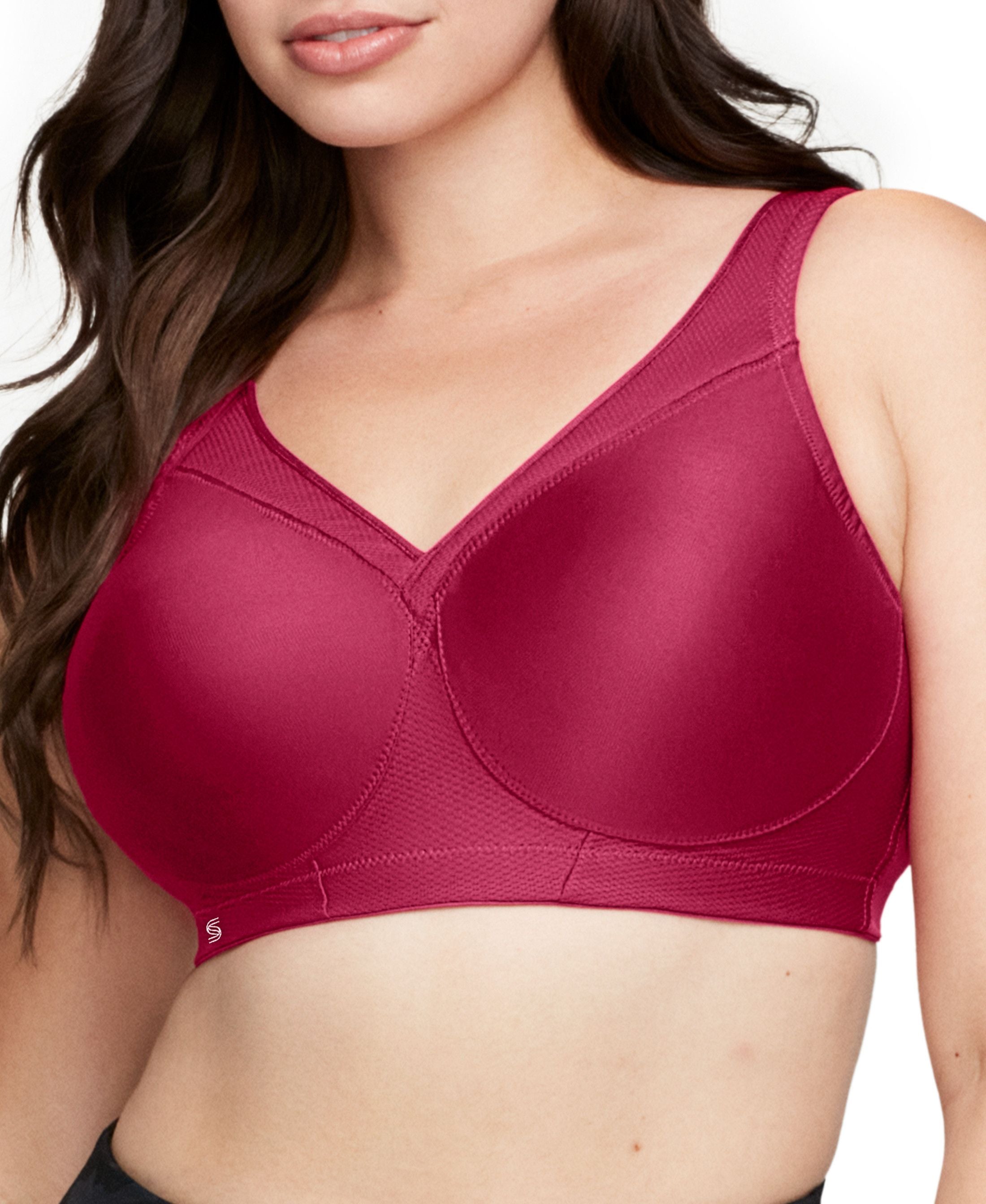  Glamorise MagicLift Seamless Sports Bra - Ruby Red - Bonton