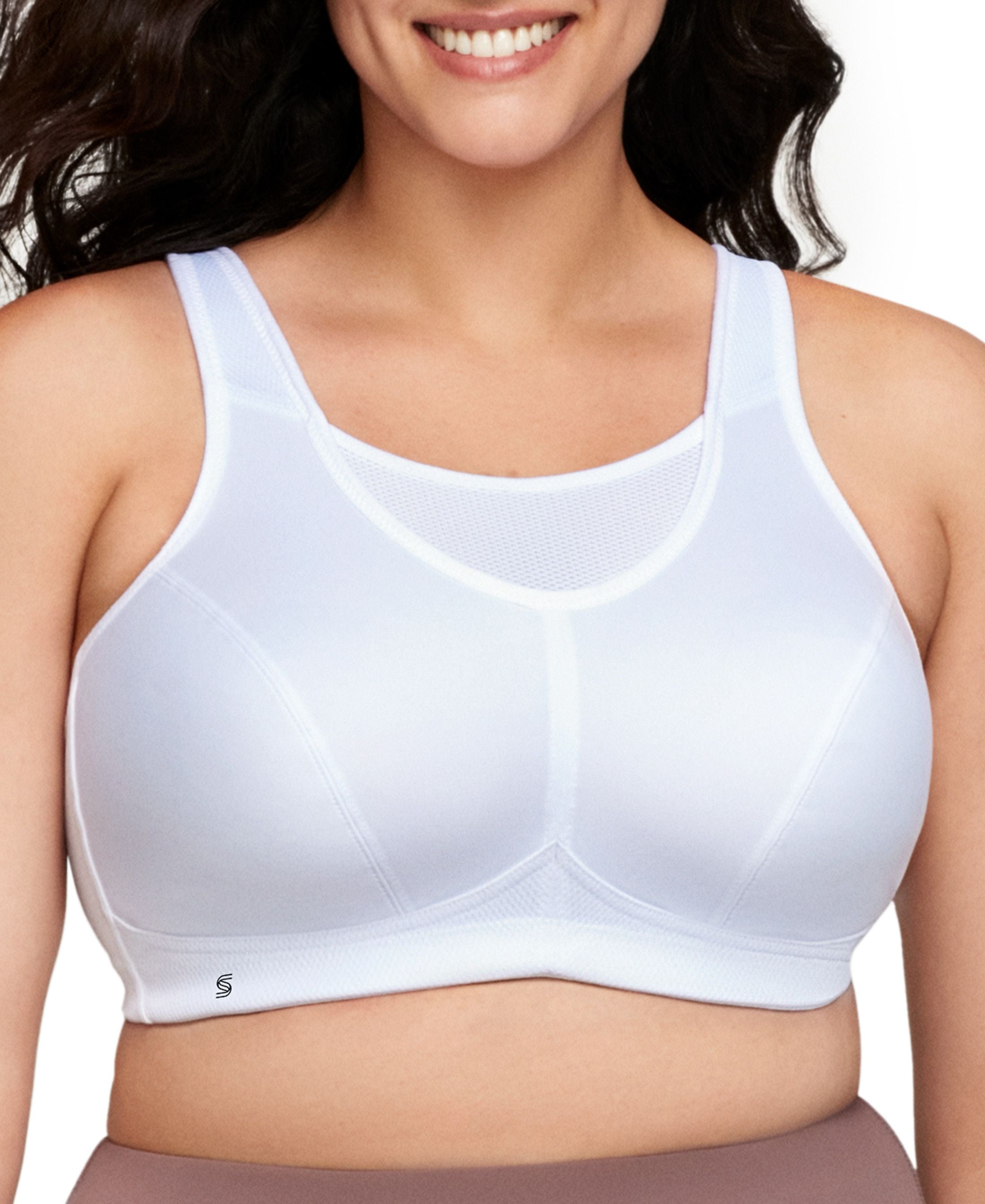  Glamorise No-Bounce Camisole Sports Bra - White - Bonton