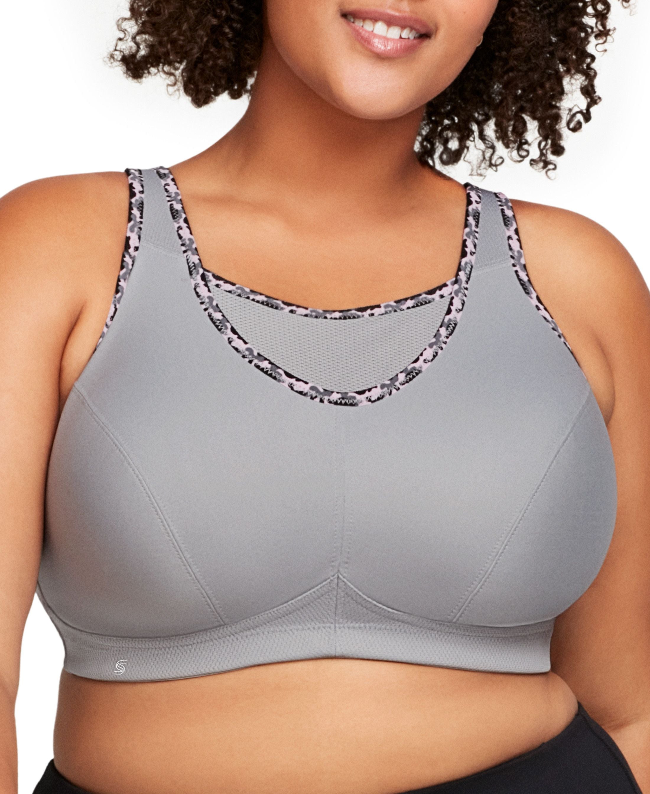  Glamorise No-Bounce Camisole Sports Bra - Soft Gray - Bonton